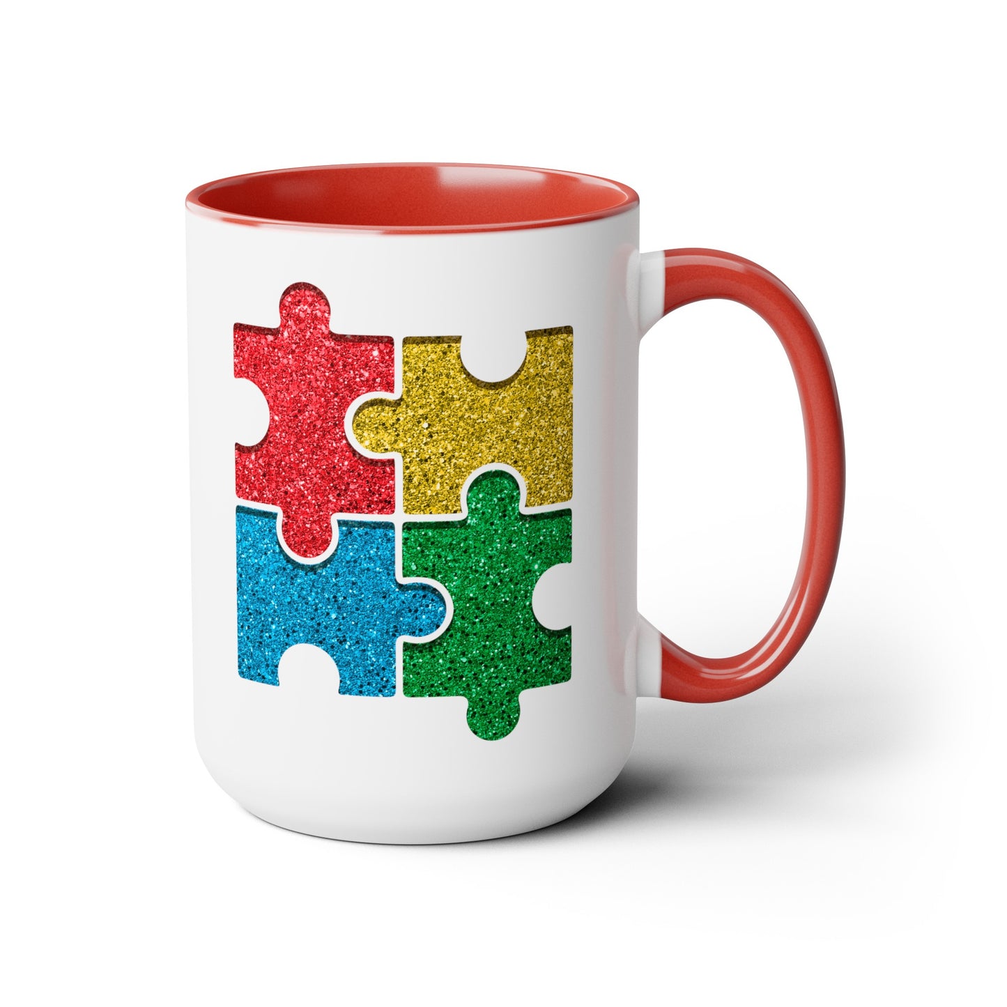 Autism Puzzle Pieces 15oz Coffee Mug