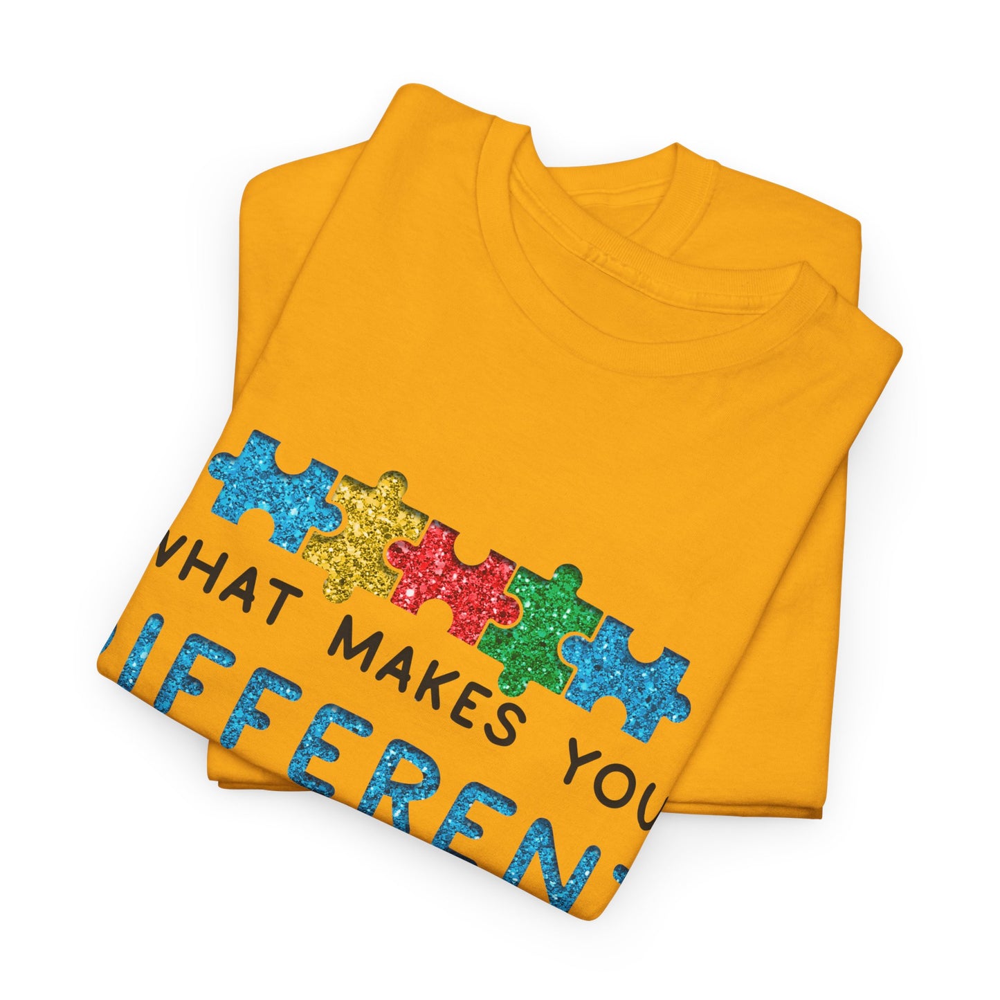 Autism WHAT MAKES YOU DIFFERENT IS WHAT MAKES YOU BEAUTIFUL T-shirt Unisex Heavy Cotton