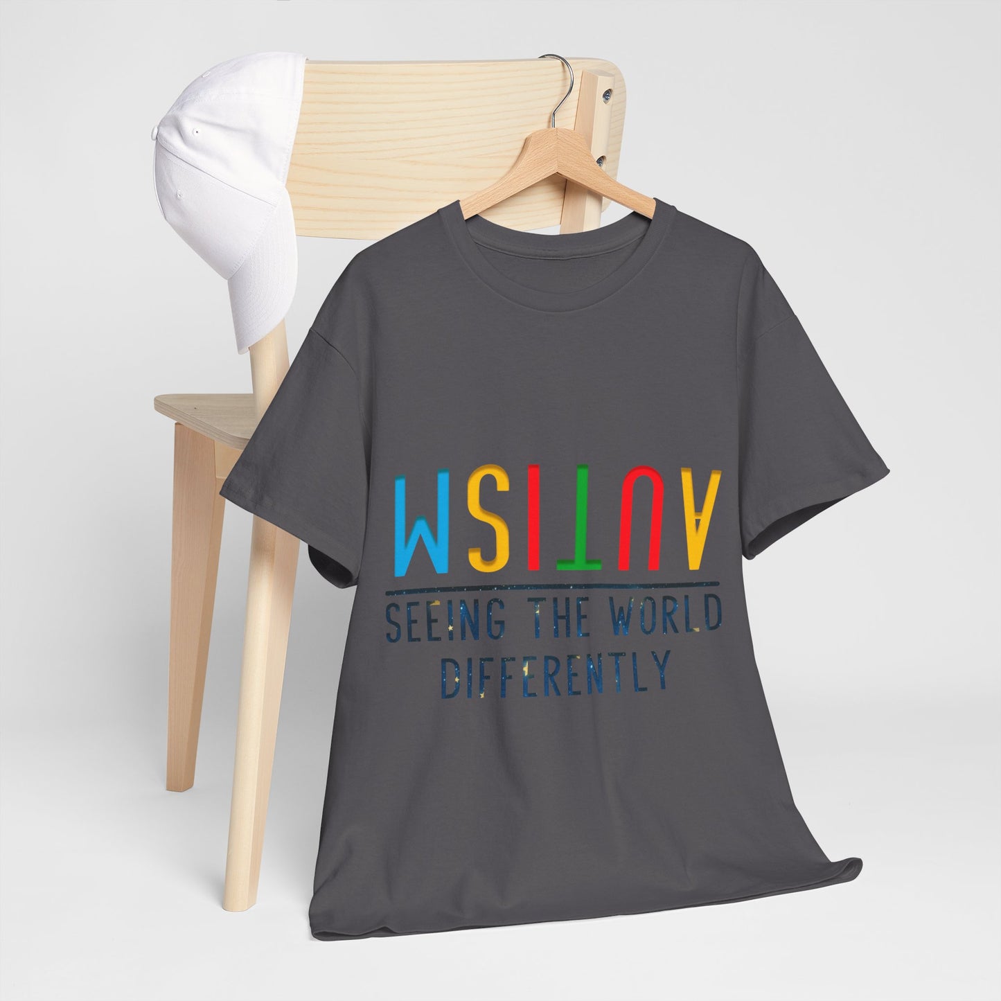 Autism Seeing the World Differently T-shirt Unisex Heavy Cotton