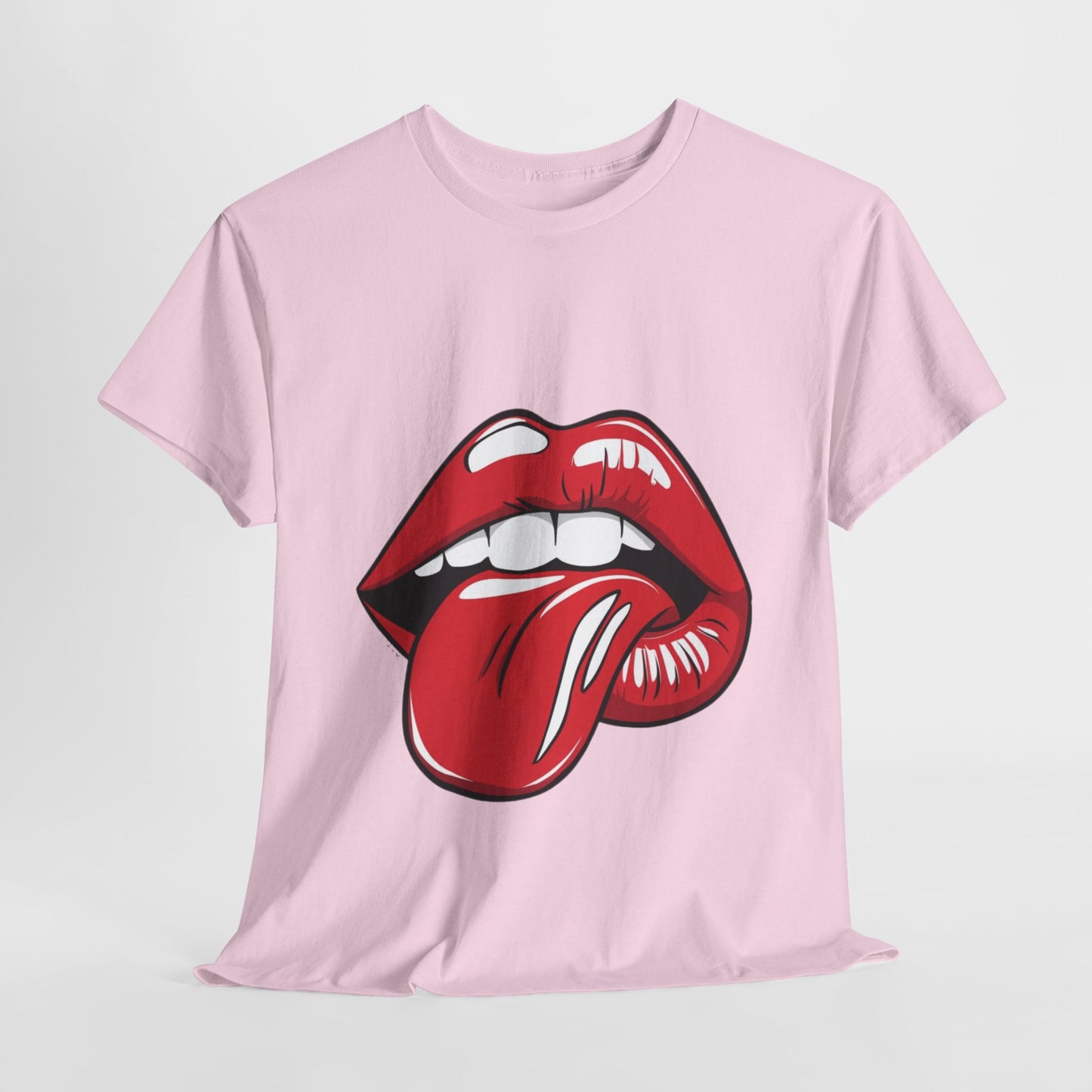 Sexy Retro PopArt Red Lips and Tounge Unisex heavy cotton Tshirt