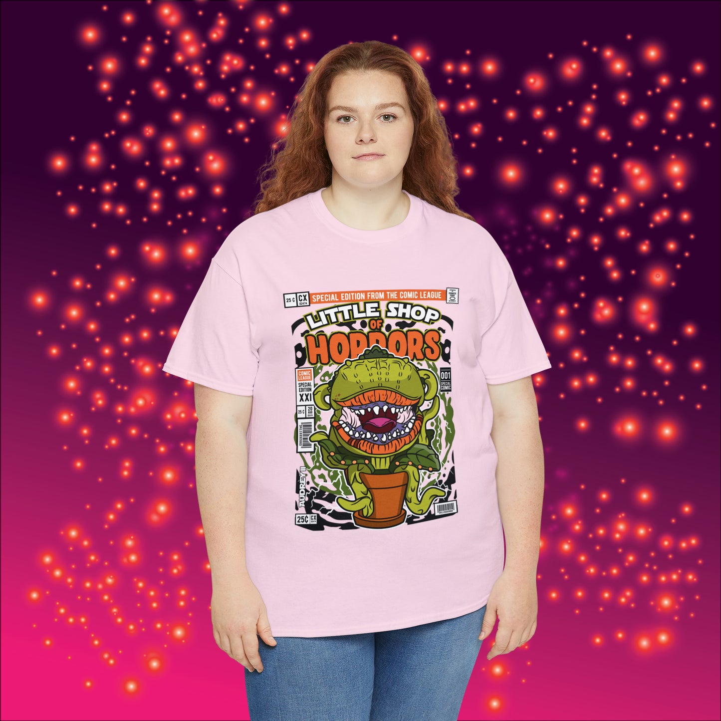 Little Shop of Horrors Audrey Pop Culture Mock Comic Cover heavy cotton T-shirt