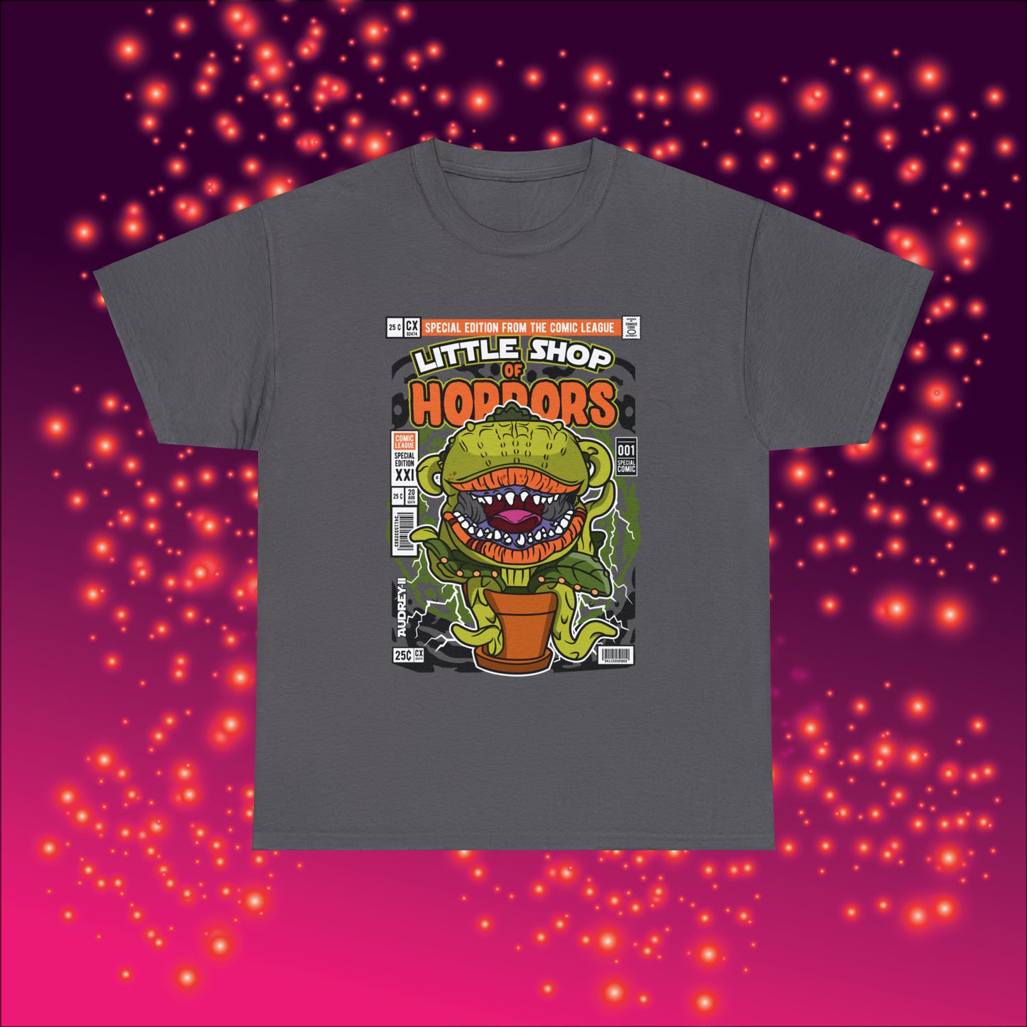 Little Shop of Horrors Audrey Pop Culture Mock Comic Cover heavy cotton T-shirt