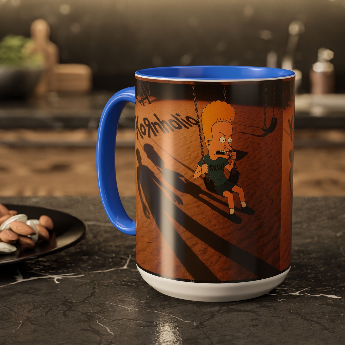 Kornholio 15 oz Coffee Mug Funny Nu Metal Cartoon Cup Multiple Colors