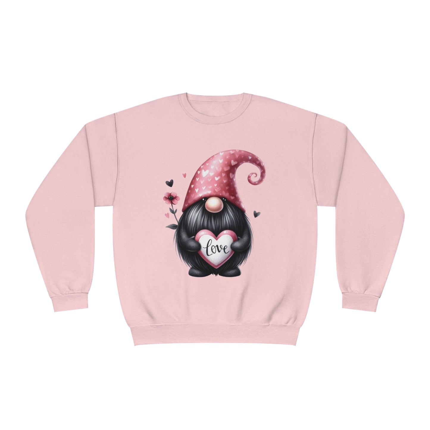 Black Valentine Gnome Unisex NuBlend® Crewneck Sweatshirt