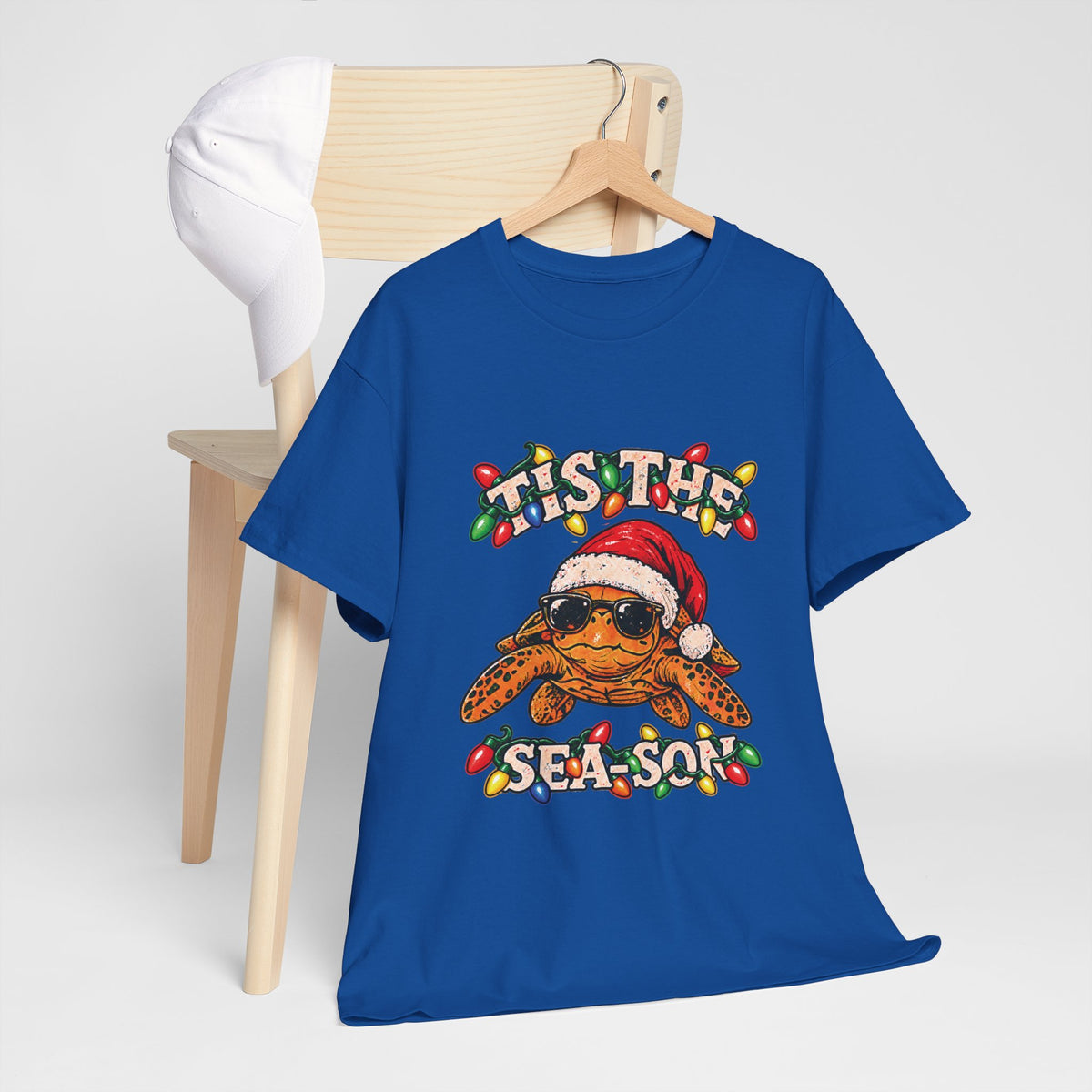 Tis the Sea-Son Christmas Sea Turtle T-Shirt – Coastal Holiday Tee