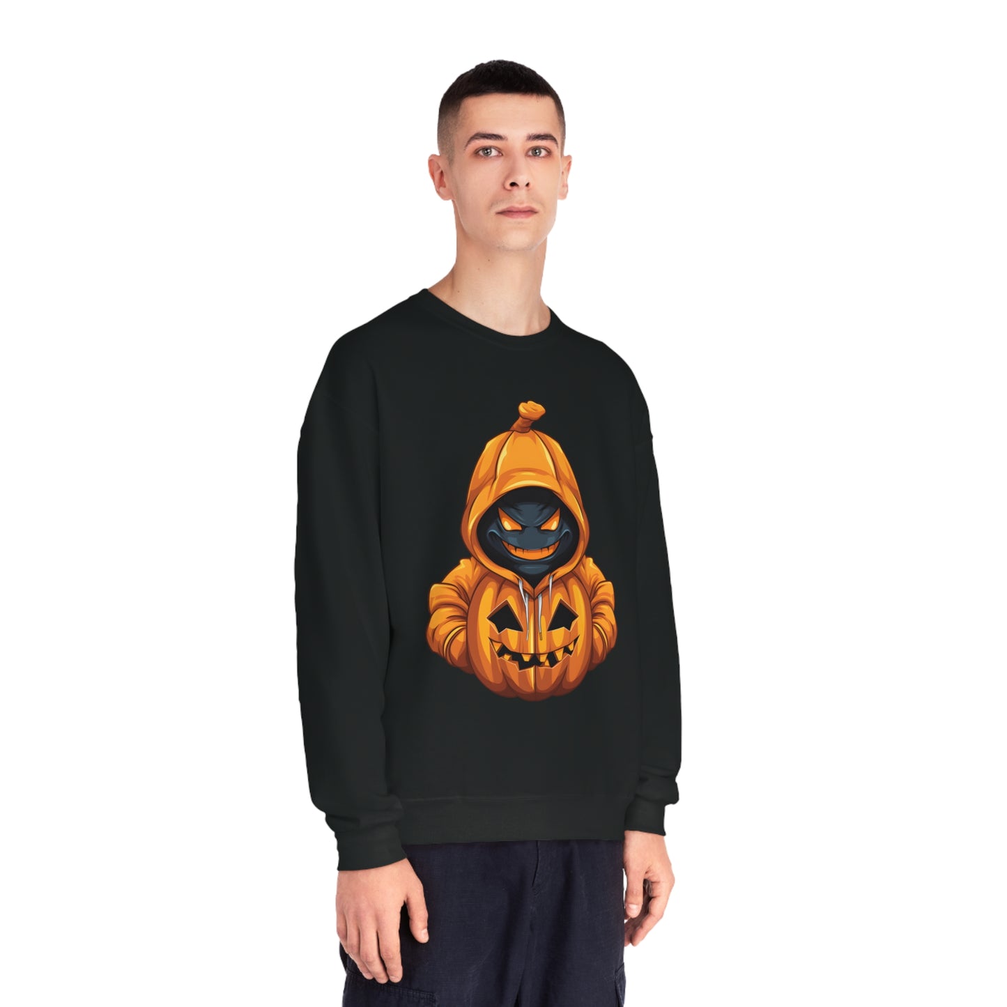 Halloween Scary Hoodie Pumpkin Character Unisex NuBlend® Crewneck Sweatshirt