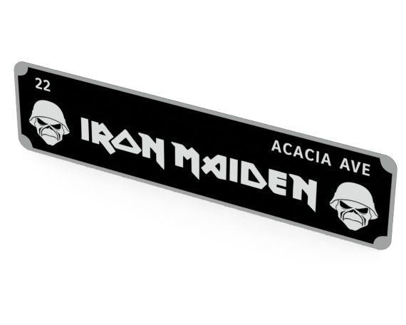 Iron Maiden Rock/Metal Street Sign 6" X 24" Man Cave Indoor/Outdoor Eddie Piece of Mind The Trooper