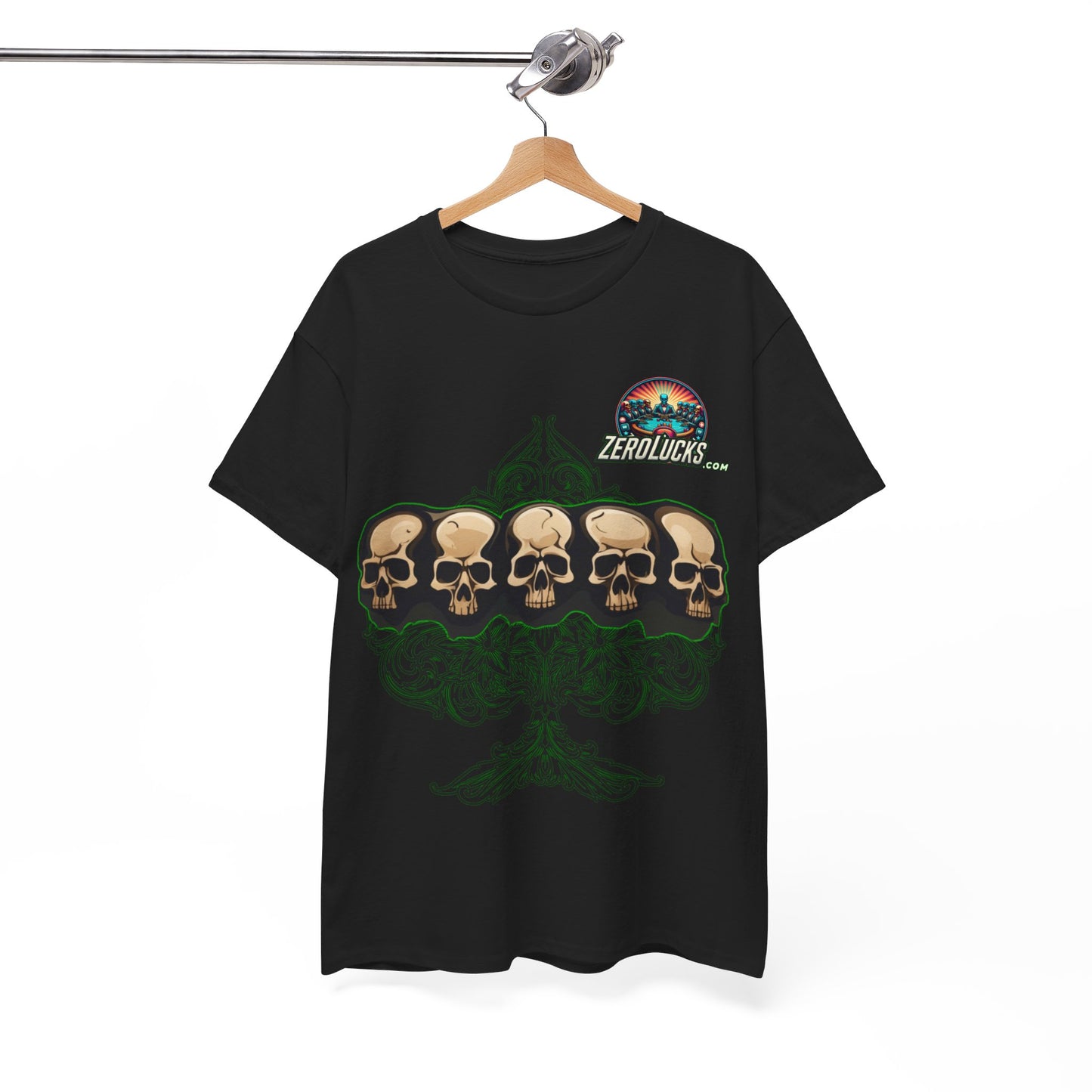 No Lucks Skulls with Spade T-shirt Unisex Heavy Cotton