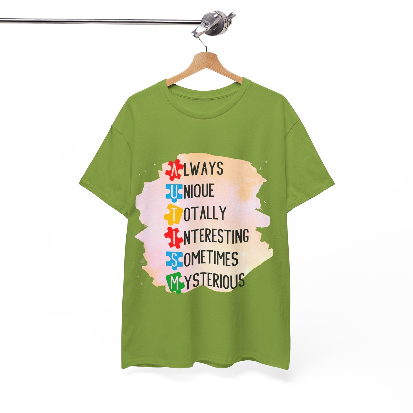Autism Always Unique Totally Interesting Sometimes Mysterious T-shirt Unisex Heavy Cotton