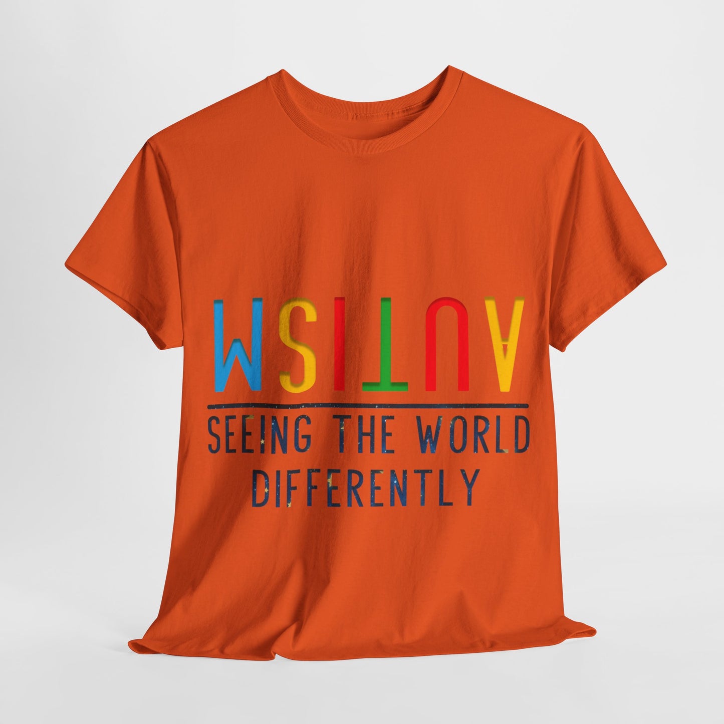 Autism Seeing the World Differently T-shirt Unisex Heavy Cotton