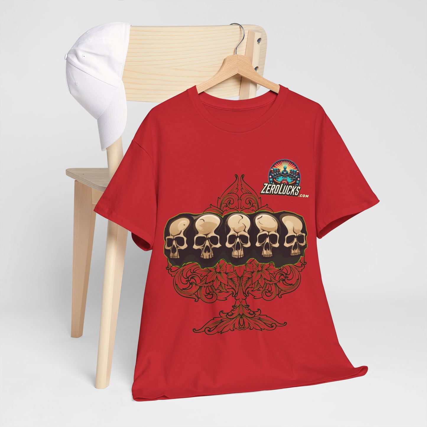 No Lucks Skulls with Spade T-shirt Unisex Heavy Cotton