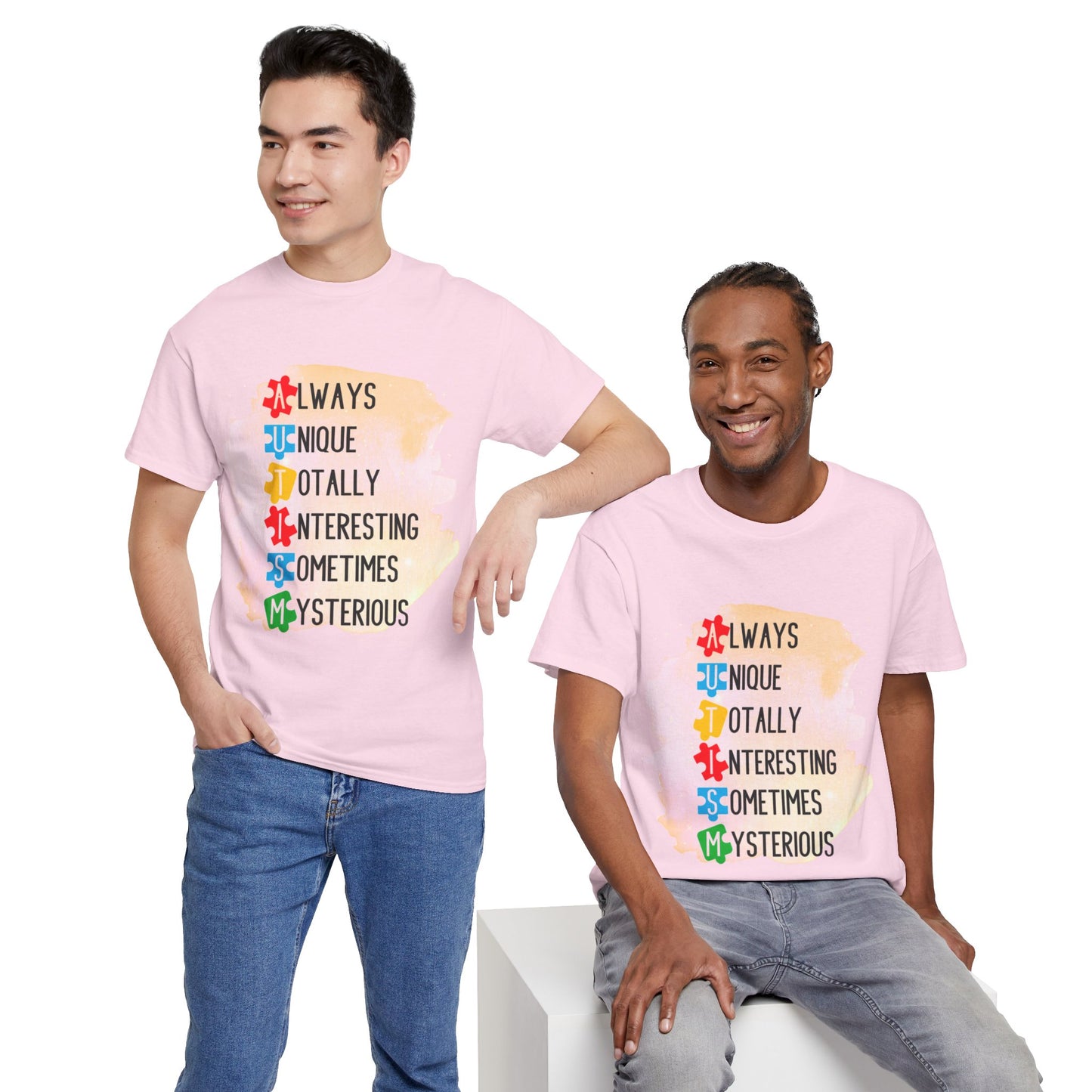 Autism Always Unique Totally Interesting Sometimes Mysterious T-shirt Unisex Heavy Cotton
