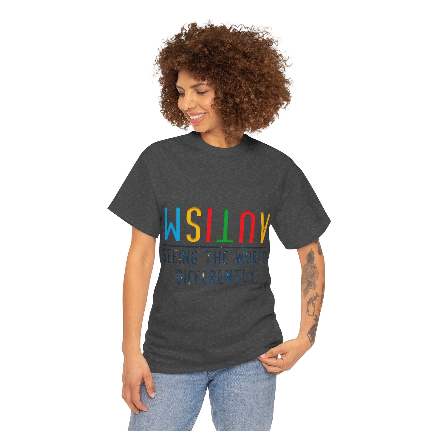 Autism Seeing the World Differently T-shirt Unisex Heavy Cotton