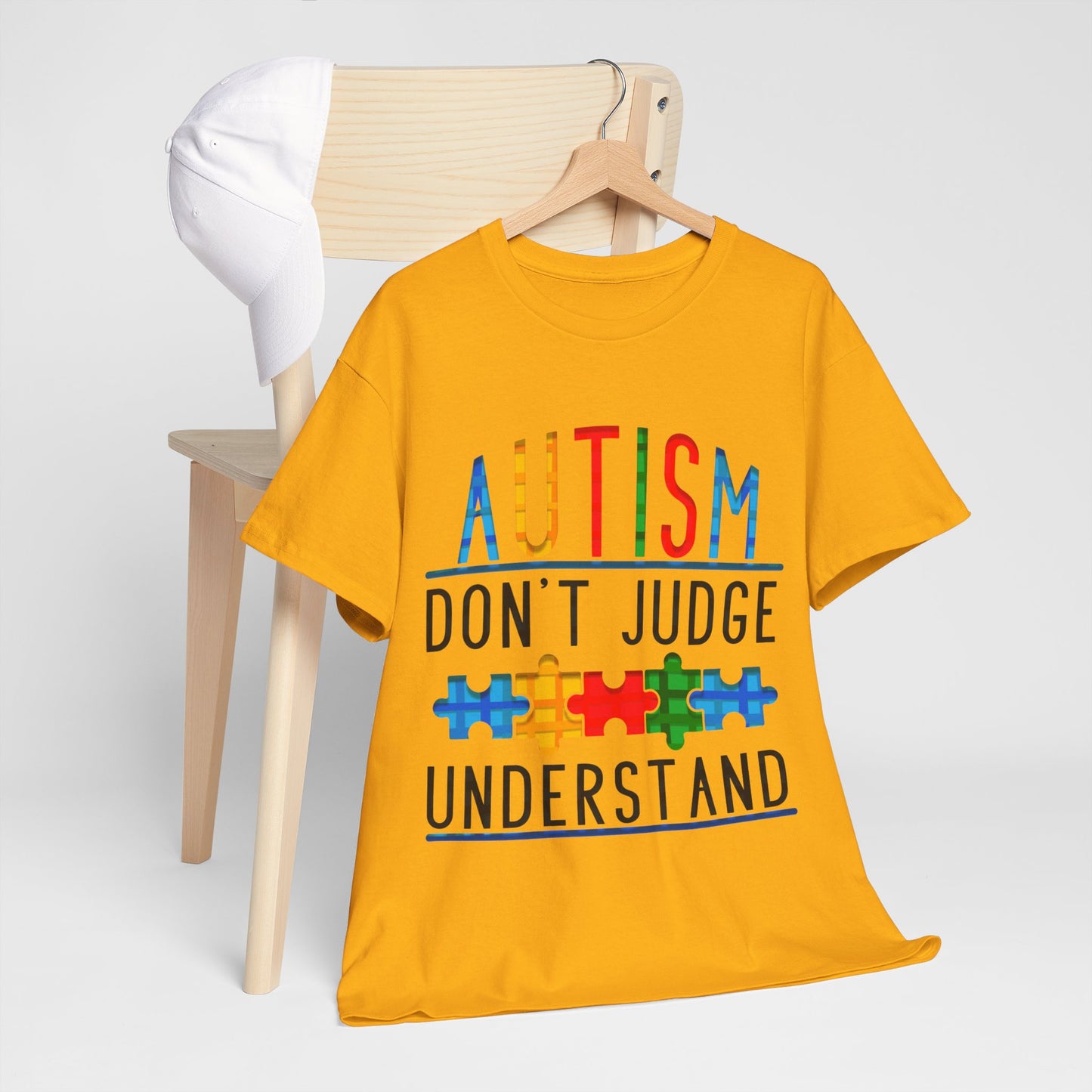 Autism Don't Judge Understand T-shirt Unisex Heavy Cotton