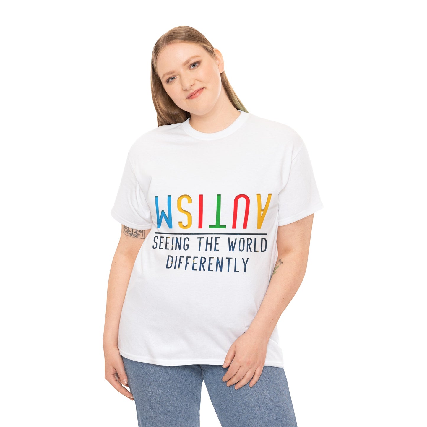 Autism Seeing the World Differently T-shirt Unisex Heavy Cotton