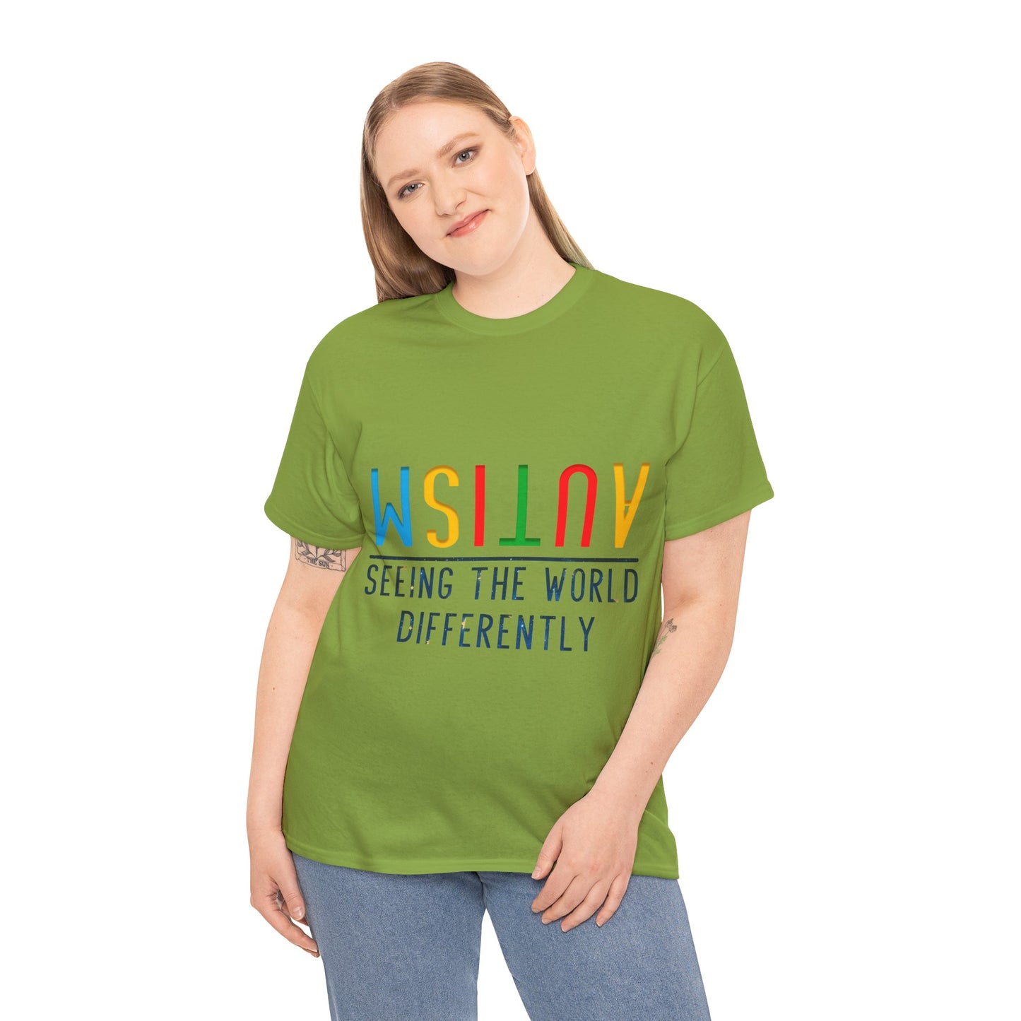 Autism Seeing the World Differently T-shirt Unisex Heavy Cotton