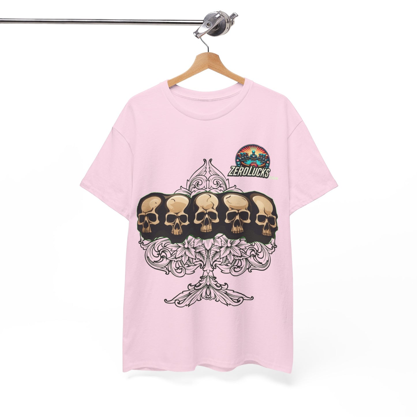 No Lucks Skulls with Spade T-shirt Unisex Heavy Cotton