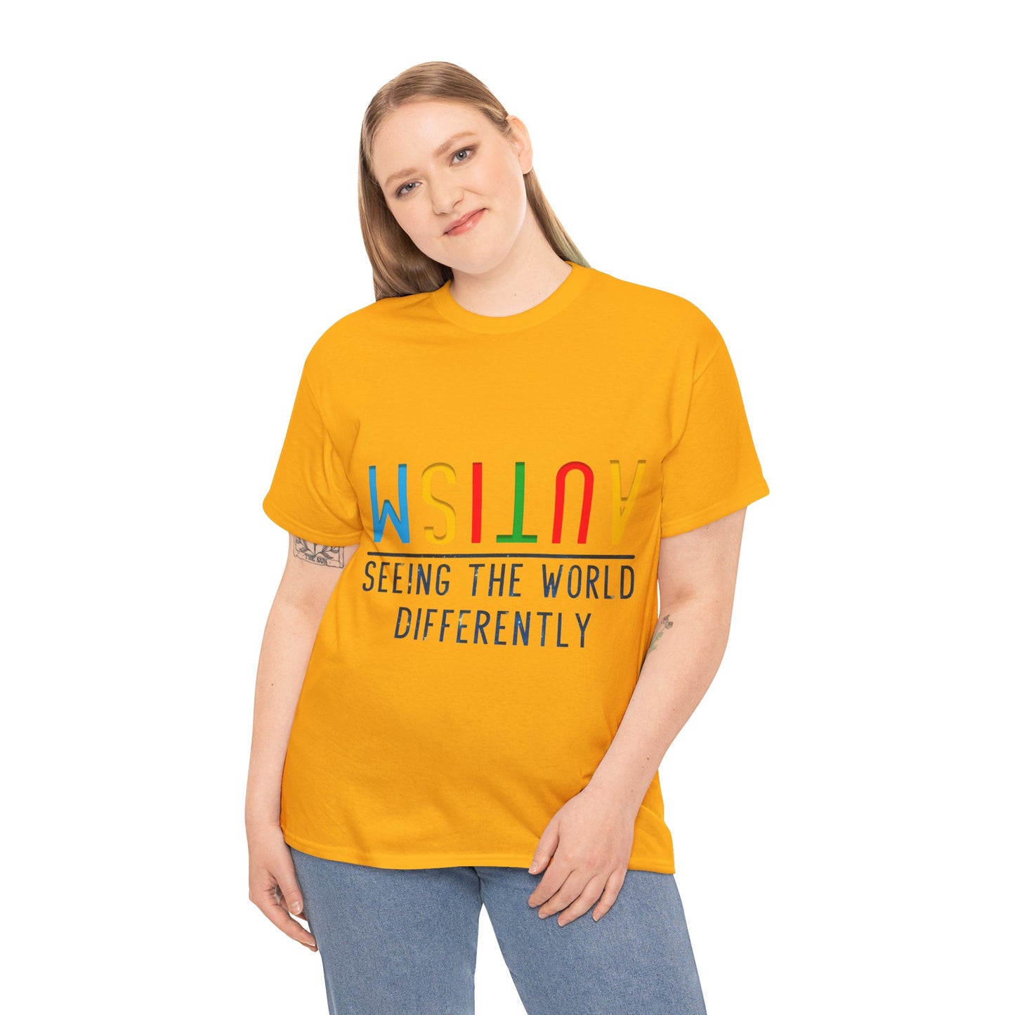 Autism Seeing the World Differently T-shirt Unisex Heavy Cotton
