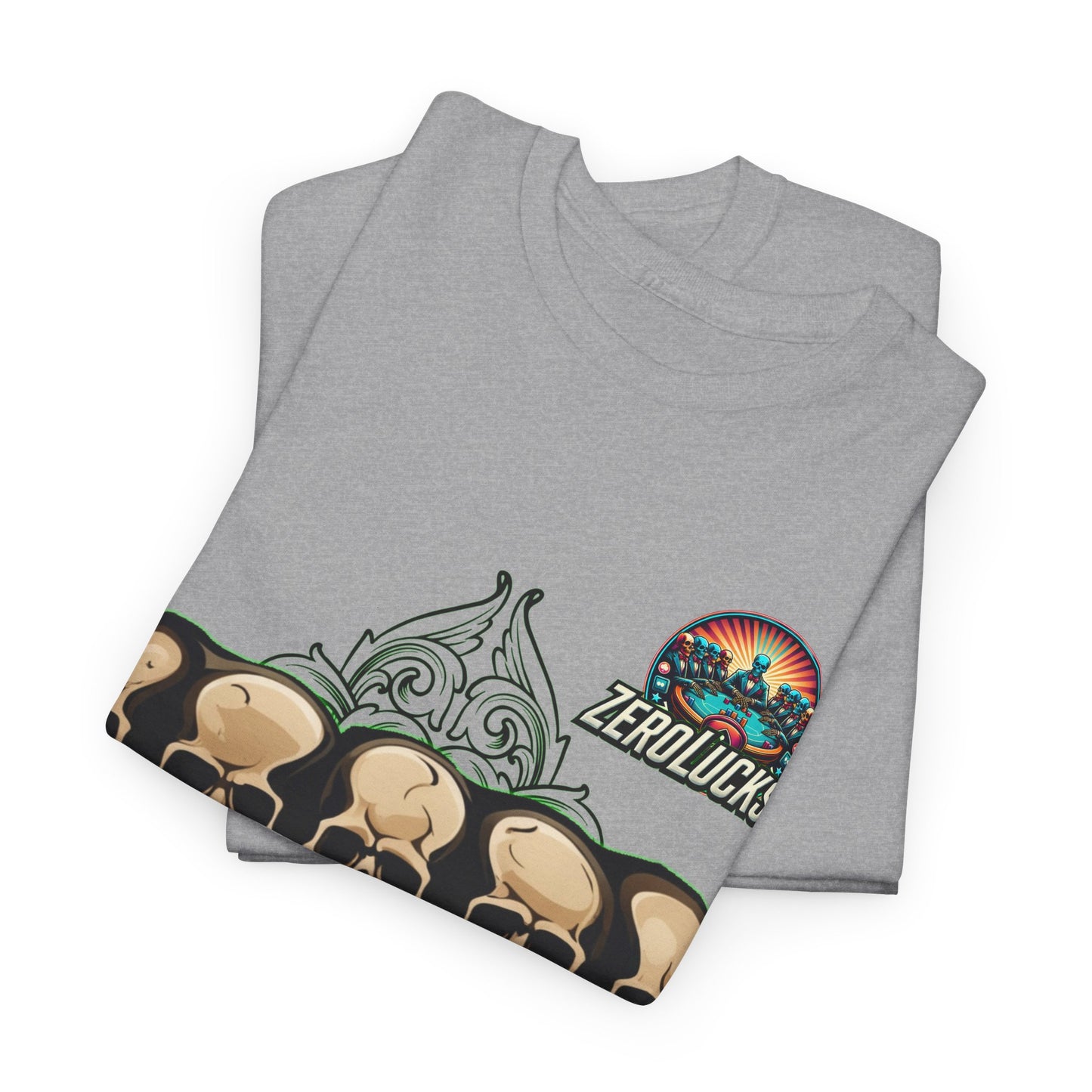 No Lucks Skulls with Spade T-shirt Unisex Heavy Cotton
