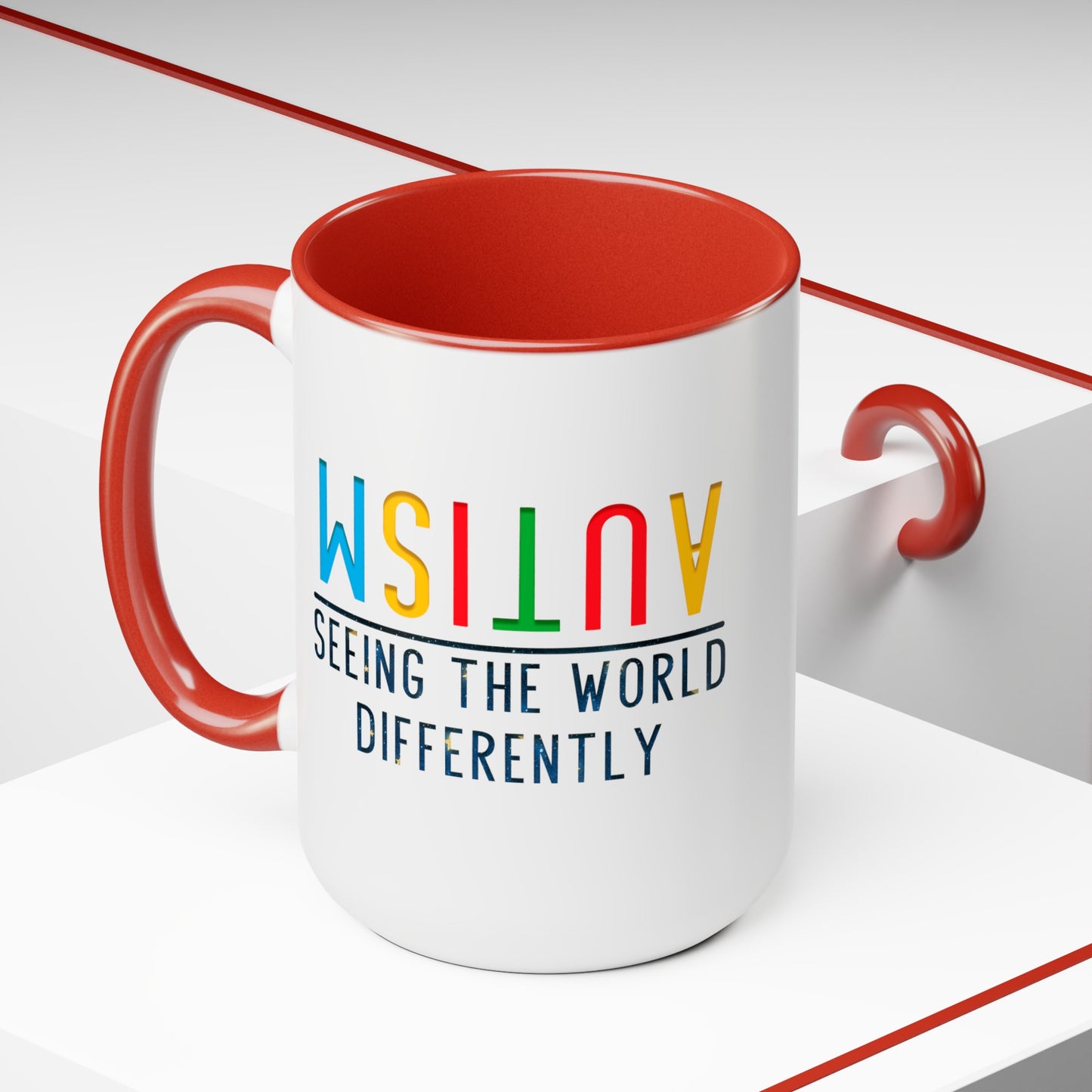 Autism Seeing the World Differently T-shirt 15oz Coffee Mug
