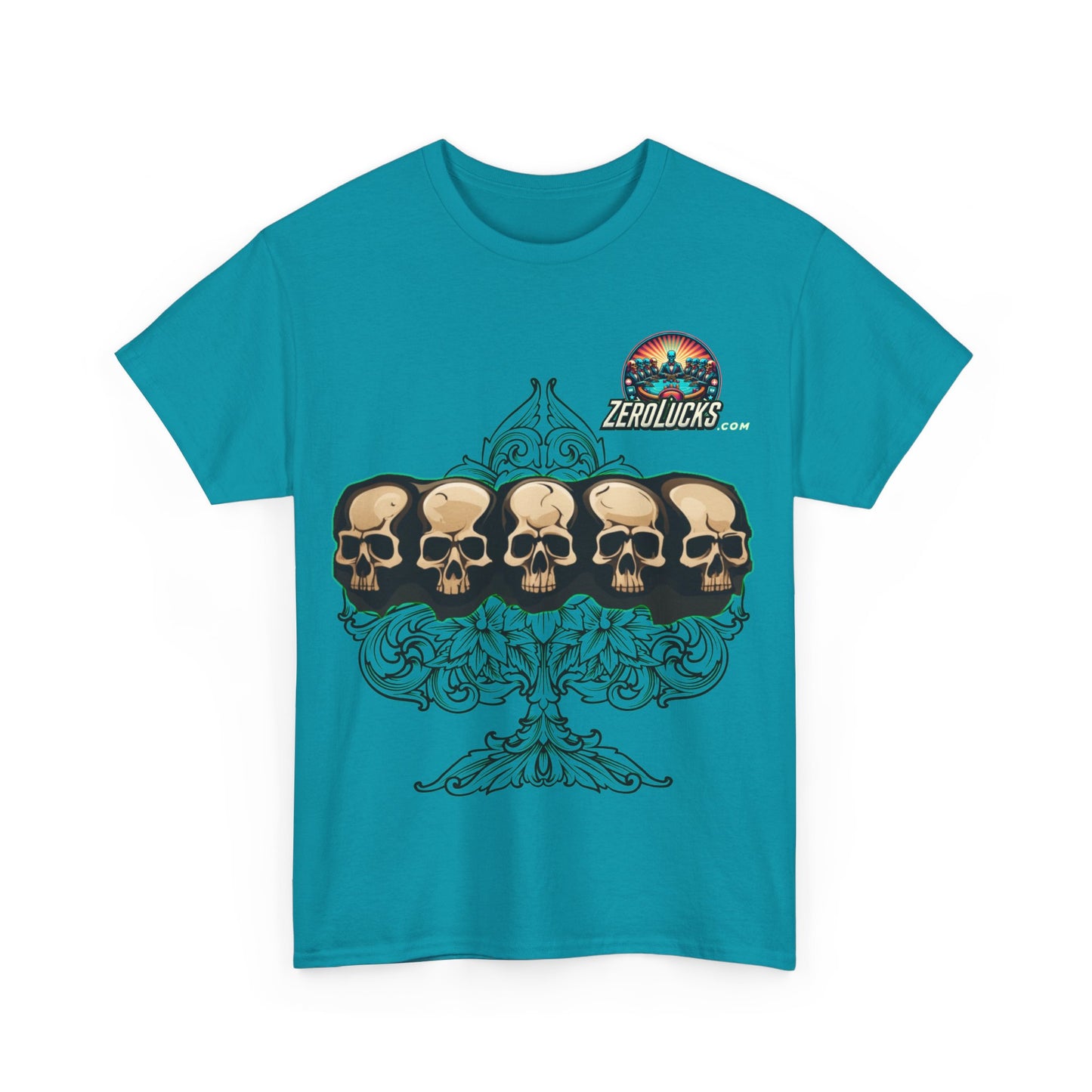 No Lucks Skulls with Spade T-shirt Unisex Heavy Cotton