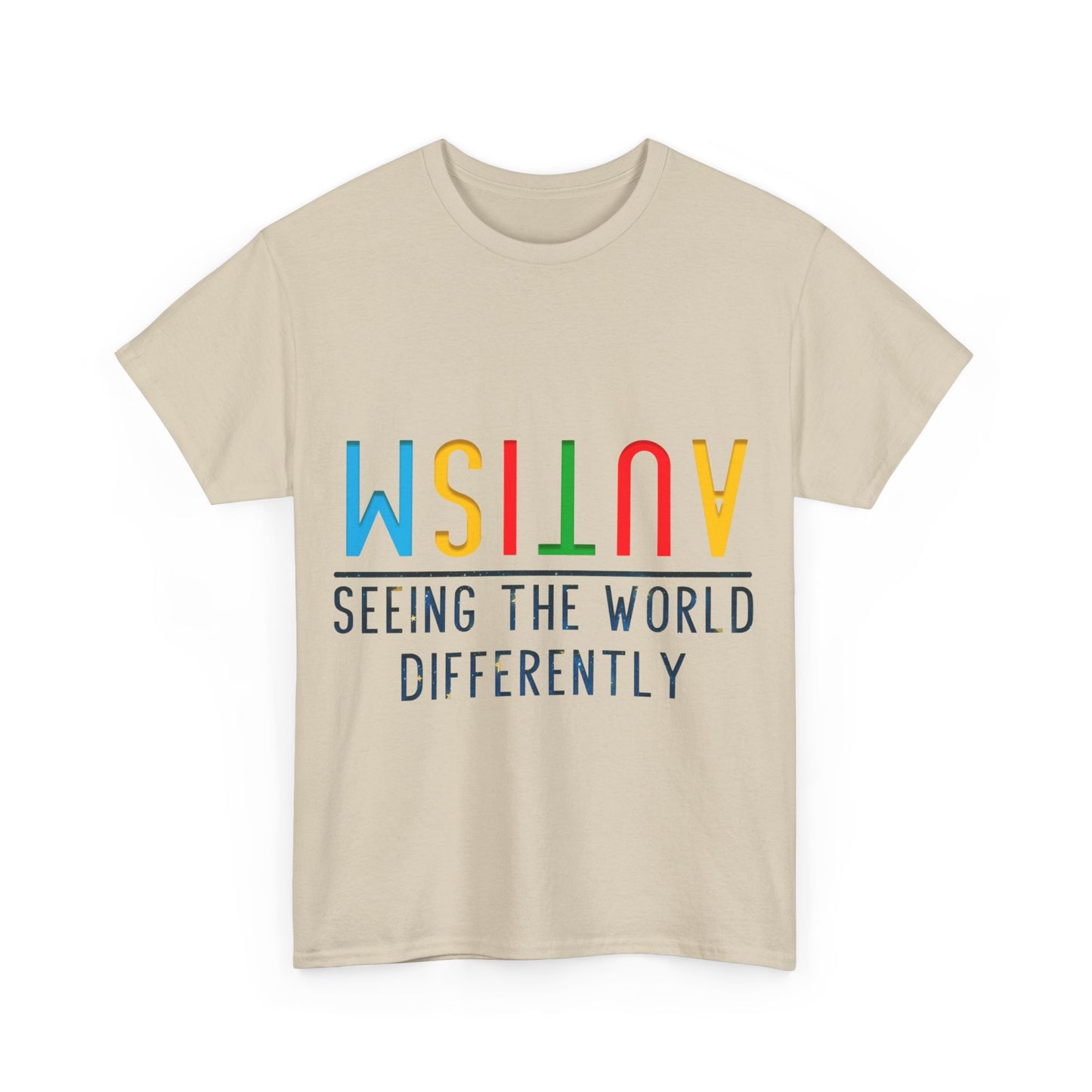 Autism Seeing the World Differently T-shirt Unisex Heavy Cotton
