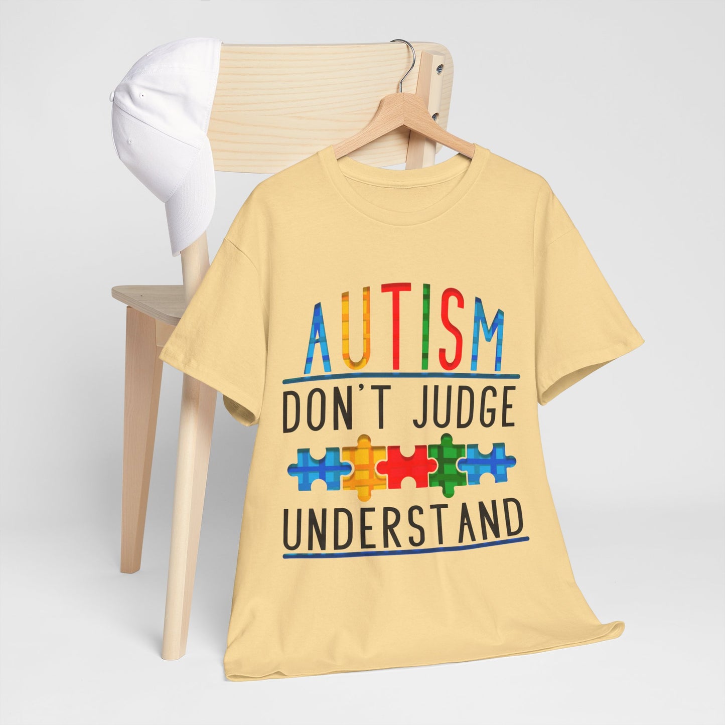Autism Don't Judge Understand T-shirt Unisex Heavy Cotton