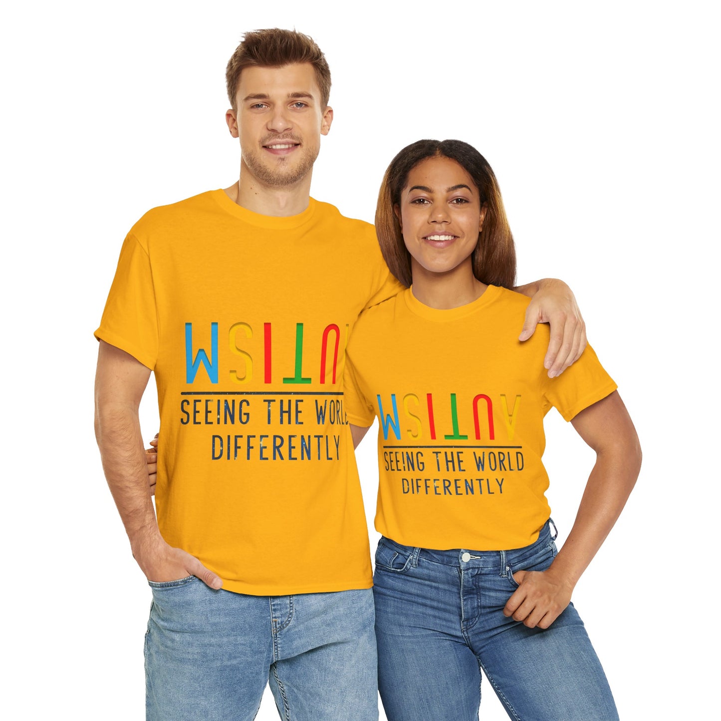 Autism Seeing the World Differently T-shirt Unisex Heavy Cotton