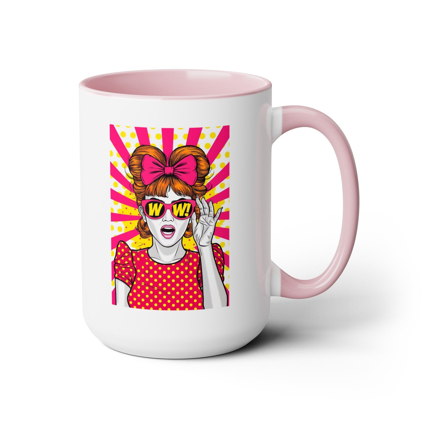 PopArt WOW Girl 15oz Coffee Mug