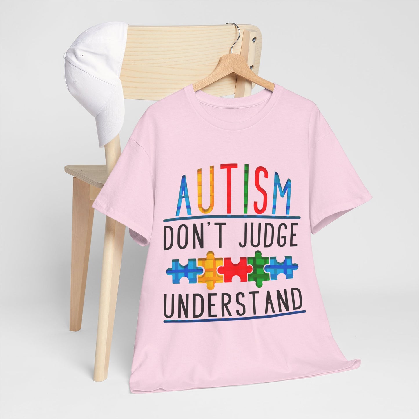 Autism Don't Judge Understand T-shirt Unisex Heavy Cotton
