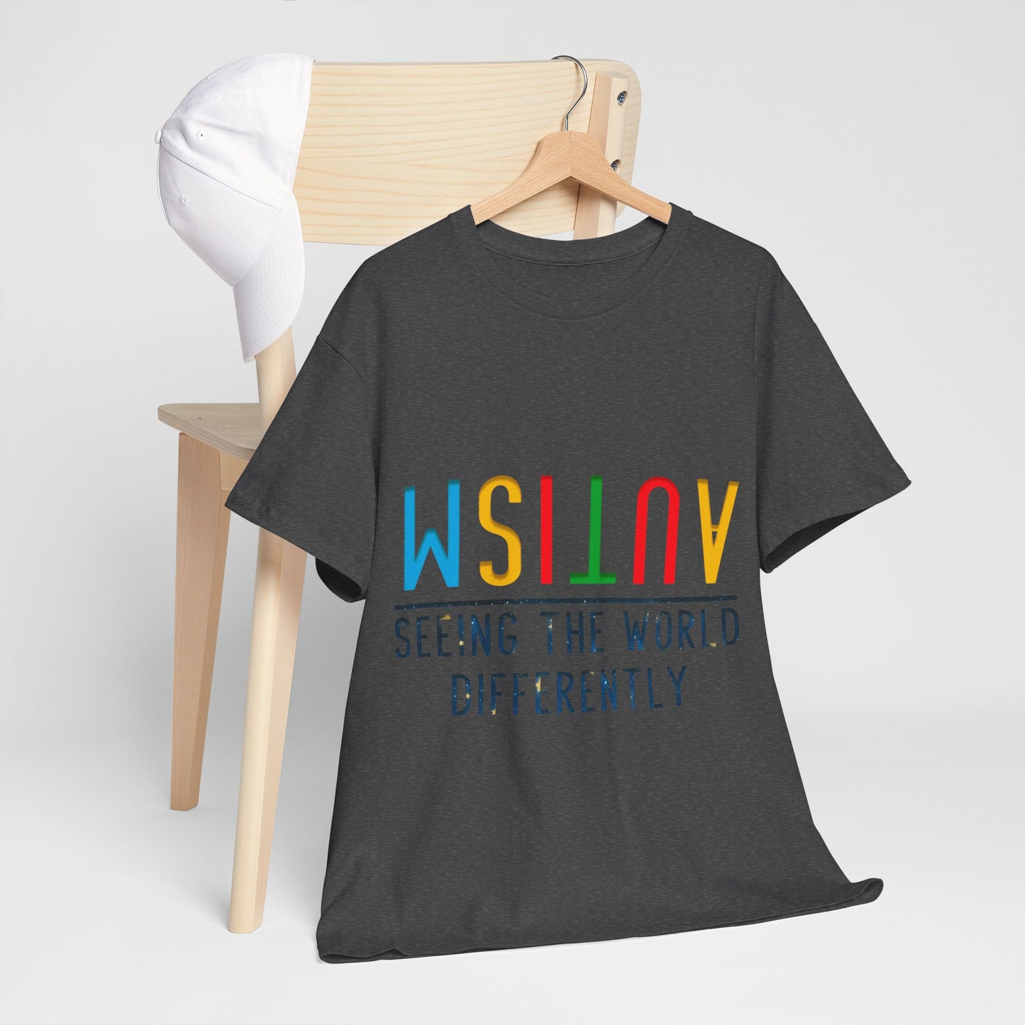 Autism Seeing the World Differently T-shirt Unisex Heavy Cotton