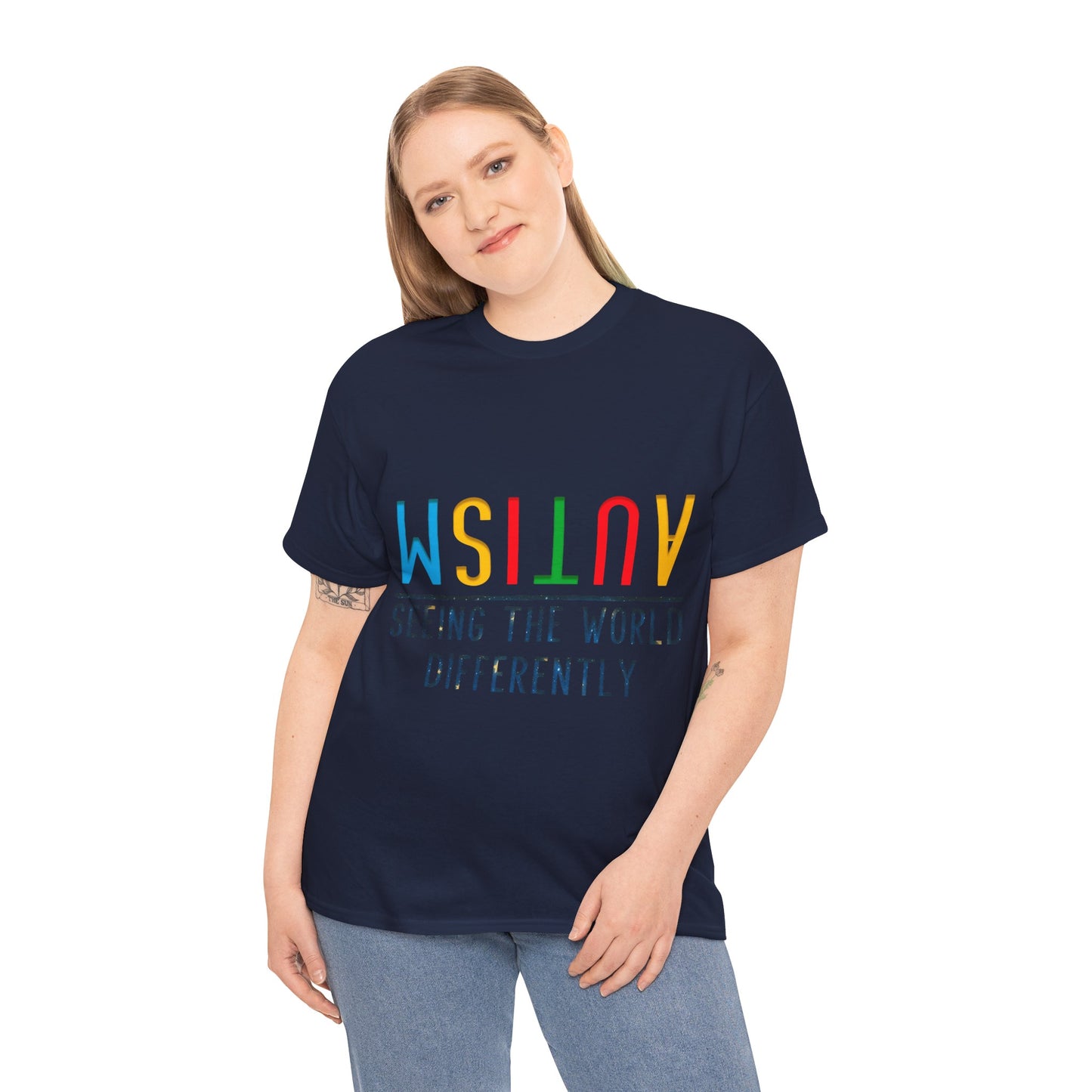Autism Seeing the World Differently T-shirt Unisex Heavy Cotton