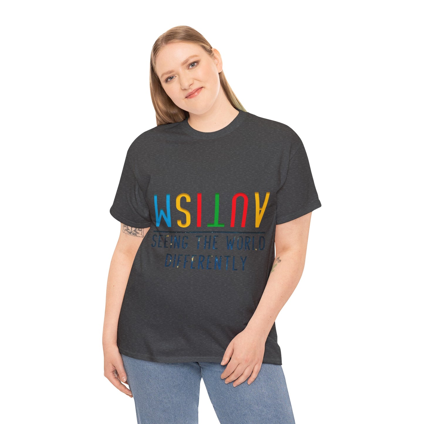 Autism Seeing the World Differently T-shirt Unisex Heavy Cotton