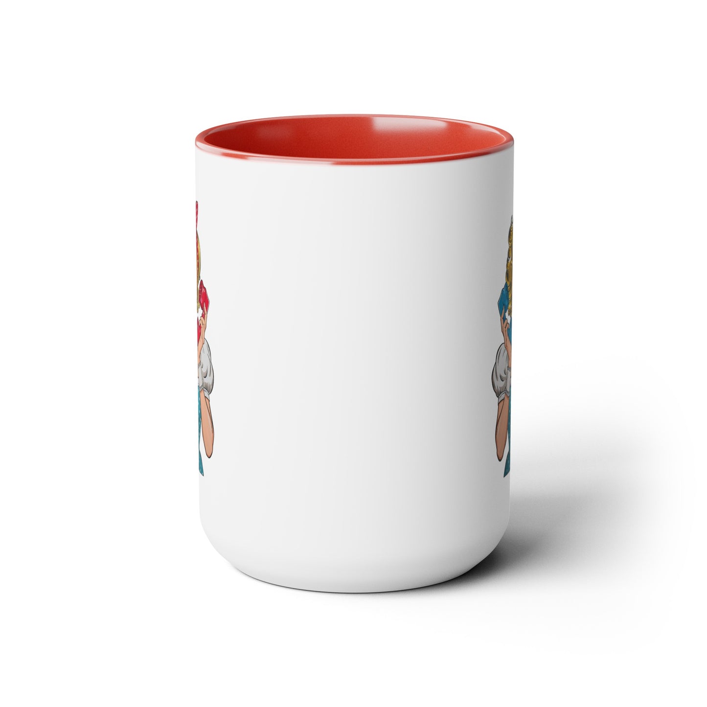 PopArt Girl on Telephone 15oz Coffee Mug