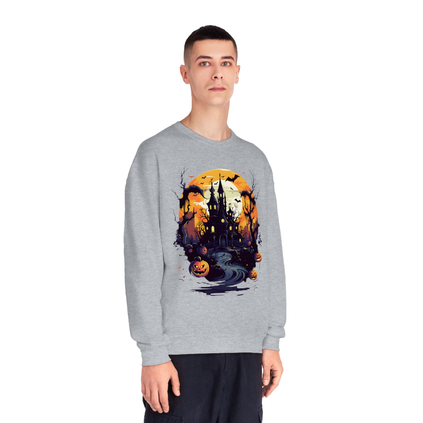 Halloween - Spooky House Unisex NuBlend® Crewneck Sweatshirt