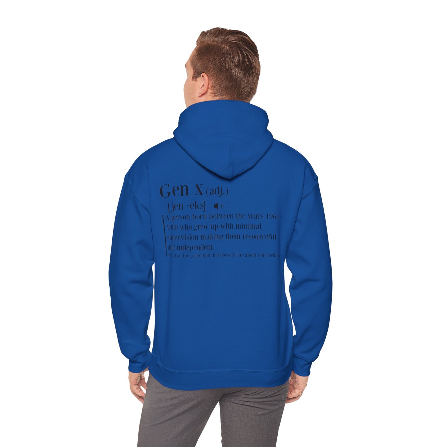 Gen X Raised on Hose Water & Neglect Front & Back Unisex Heavy Blend™ Hooded Sweatshirt
