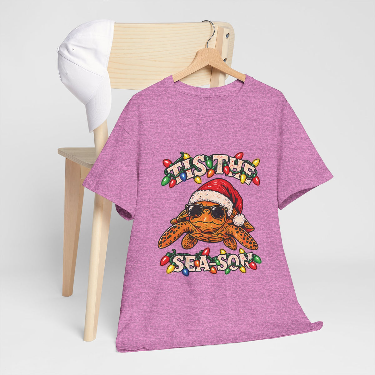 Tis the Sea-Son Christmas Sea Turtle T-Shirt – Coastal Holiday Tee