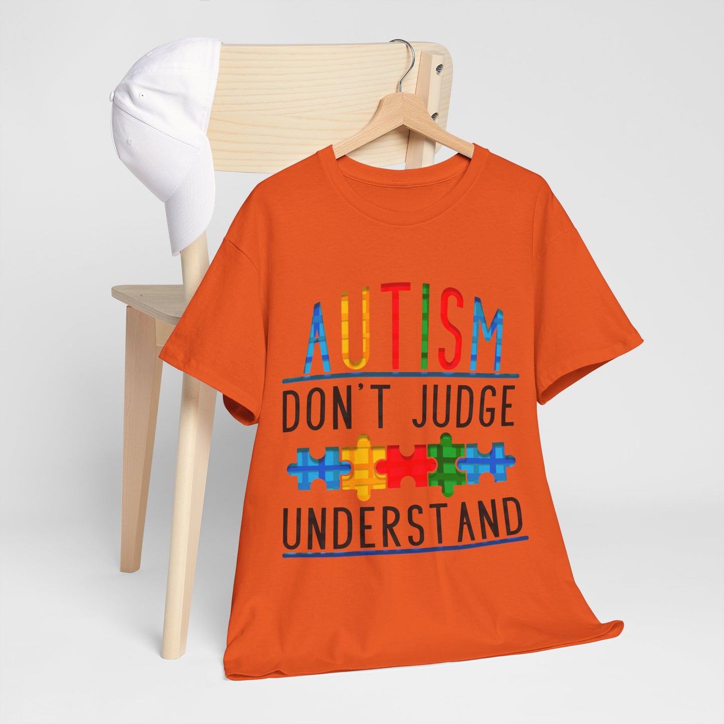 Autism Don't Judge Understand T-shirt Unisex Heavy Cotton