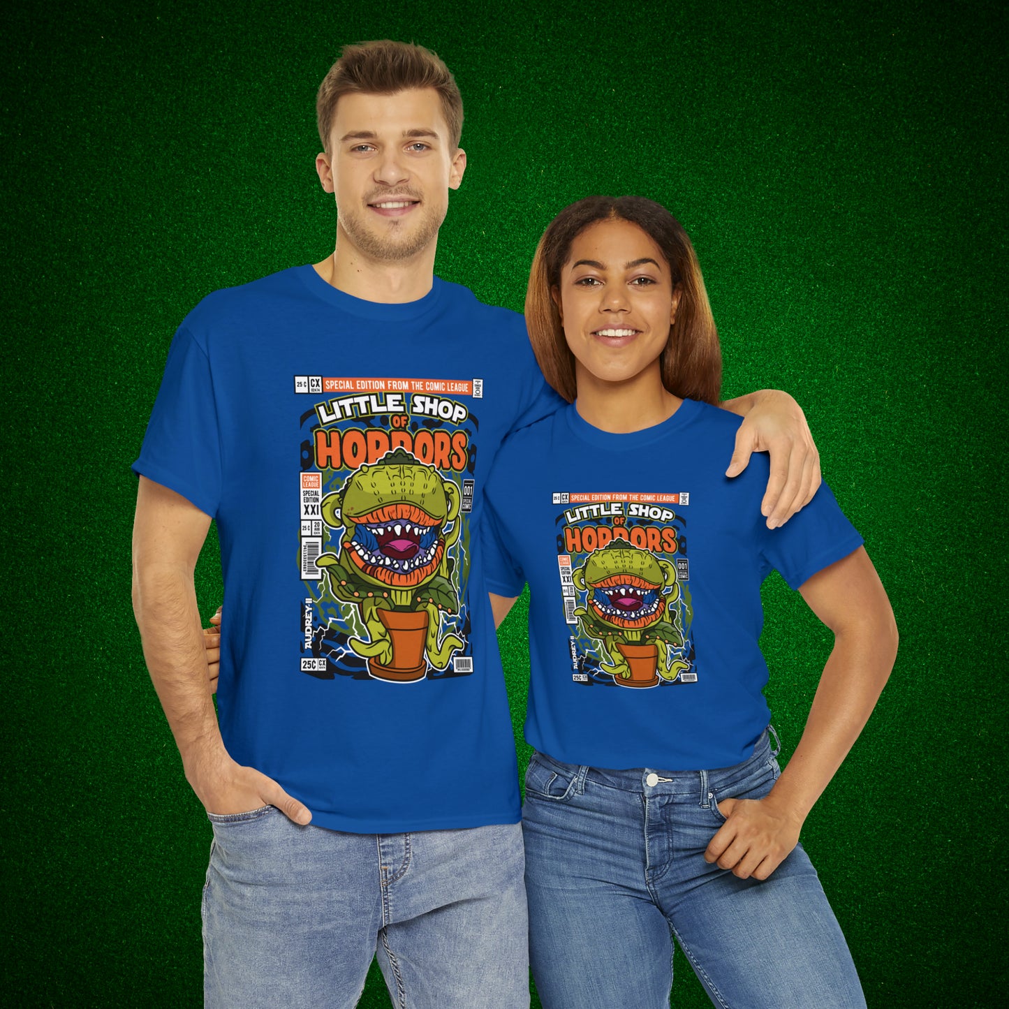Little Shop of Horrors Audrey Pop Culture Mock Comic Cover heavy cotton T-shirt
