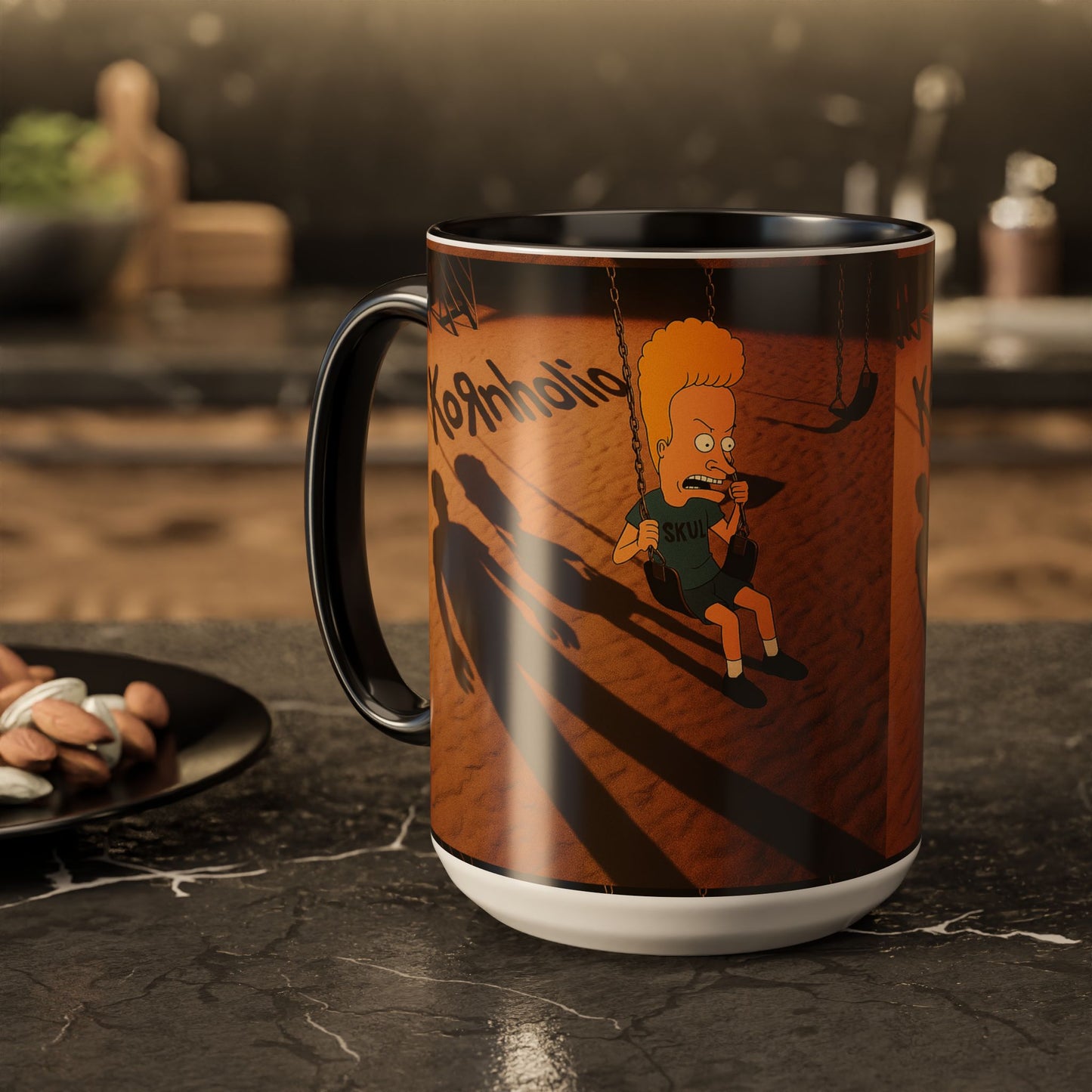 Kornholio 15 oz Coffee Mug Funny Nu Metal Cartoon Cup Multiple Colors