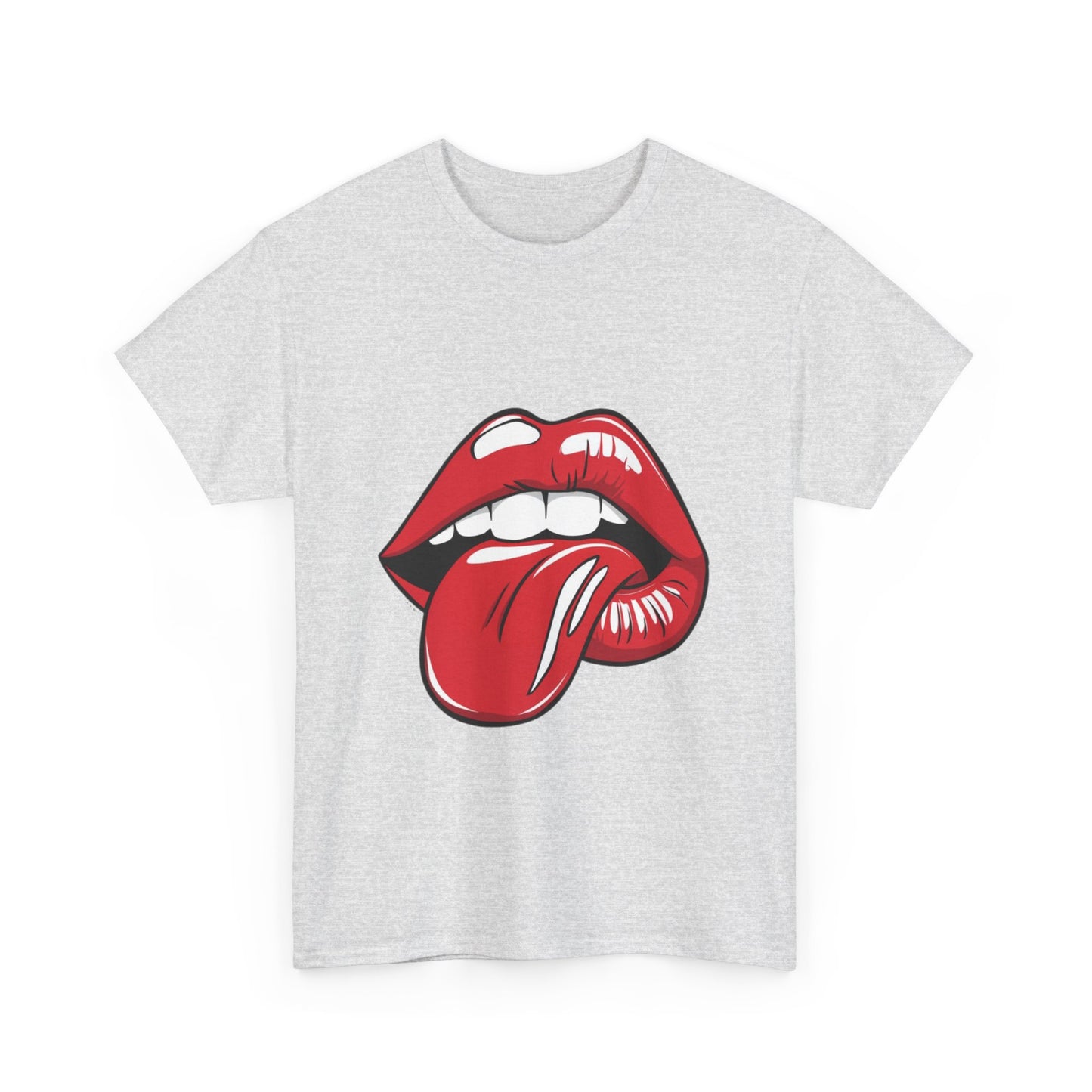Sexy Retro PopArt Red Lips and Tounge Unisex heavy cotton Tshirt