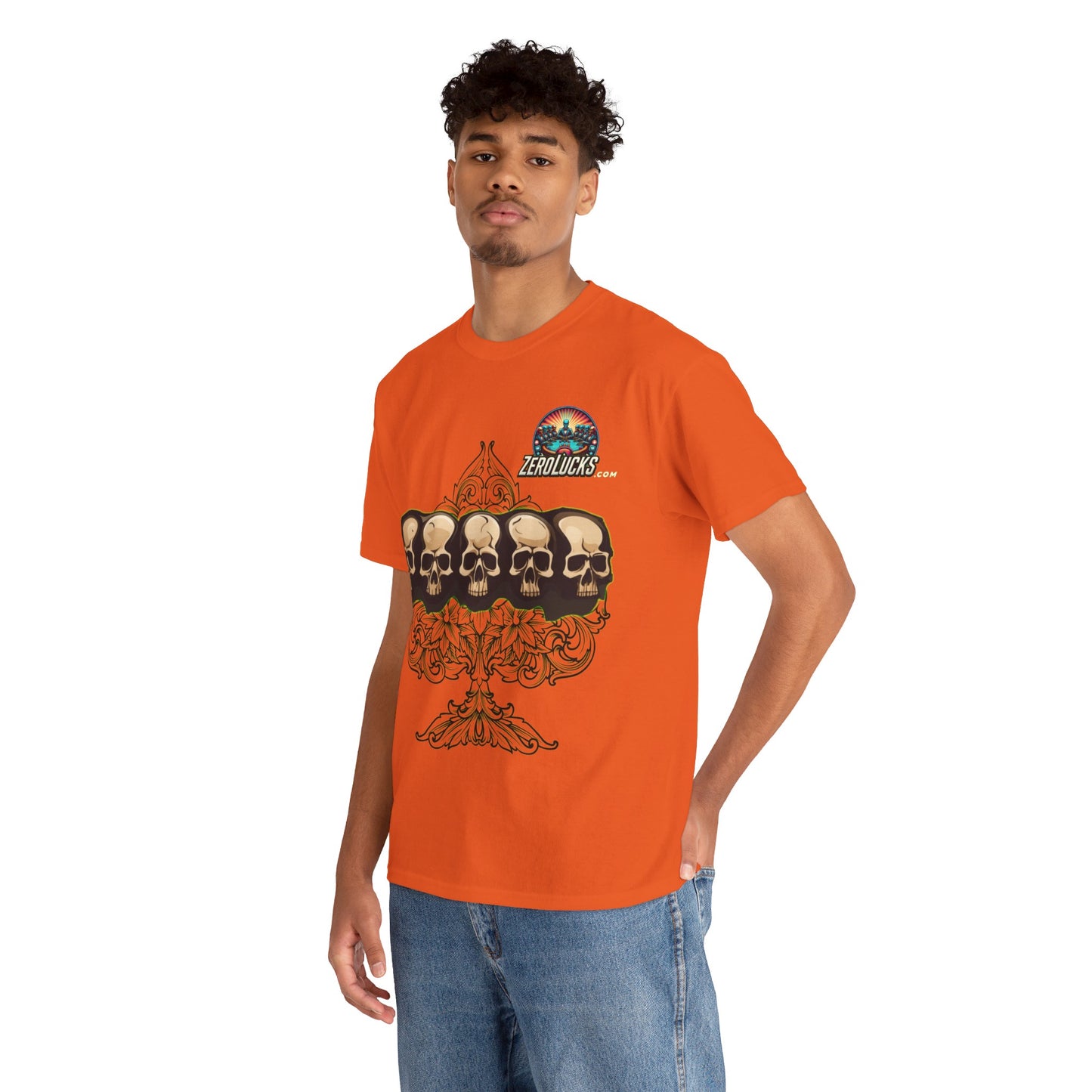 No Lucks Skulls with Spade T-shirt Unisex Heavy Cotton