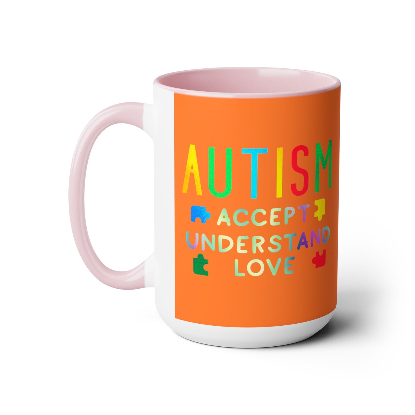 Autism ACCEPT UNDERSTAND LOVE 15oz Coffee Mug