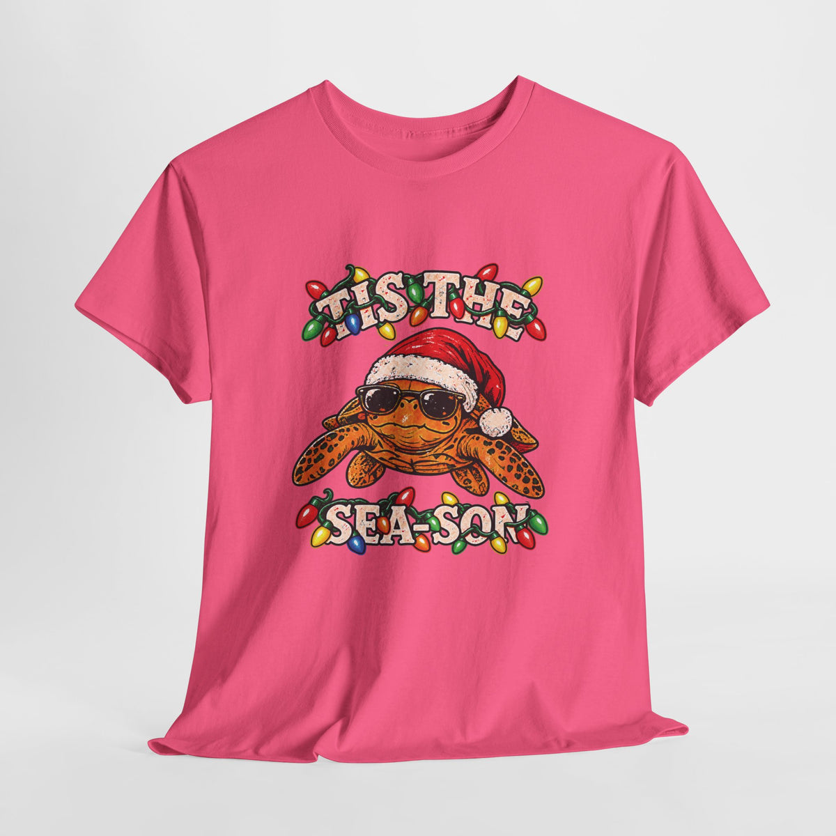 Tis the Sea-Son Christmas Sea Turtle T-Shirt – Coastal Holiday Tee