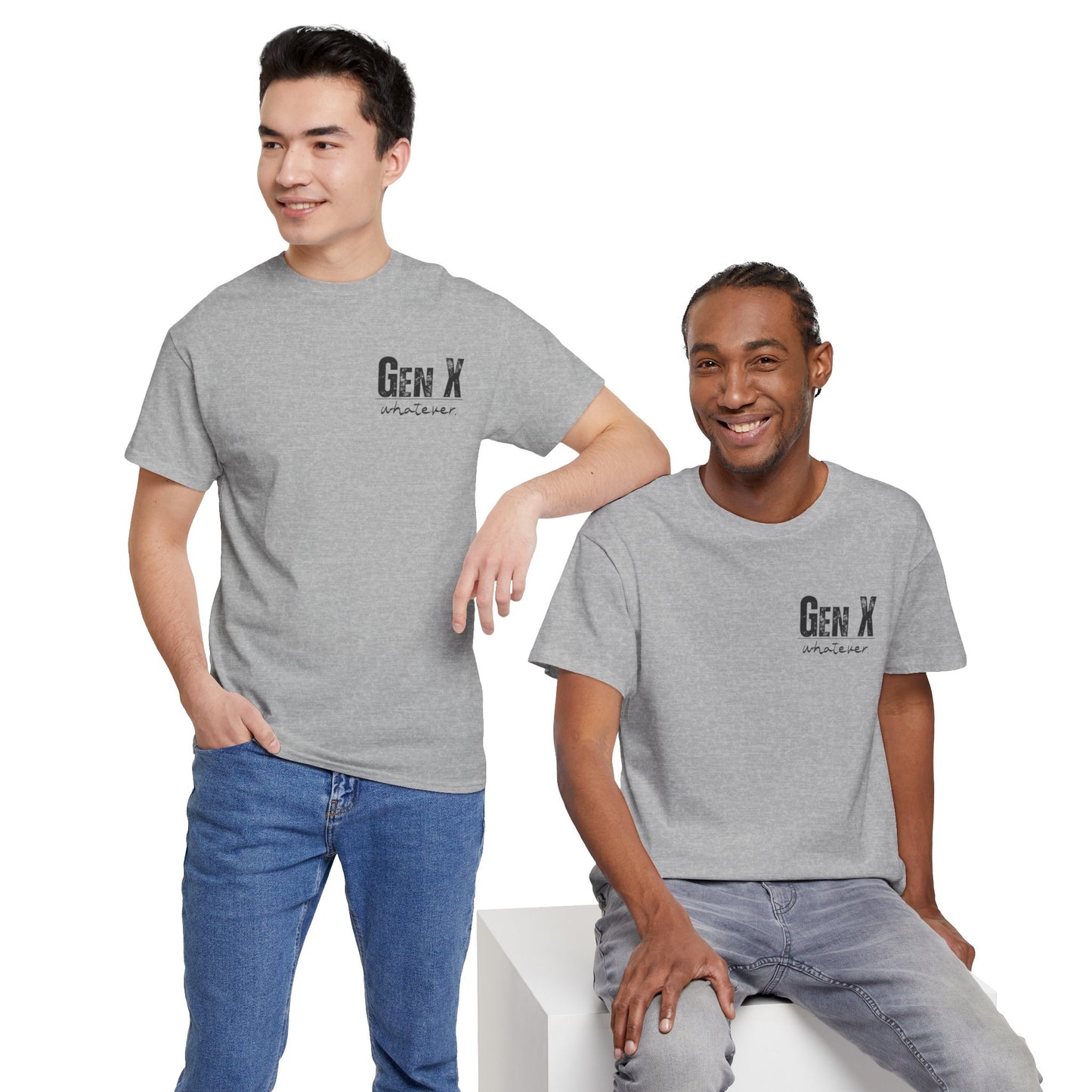 GEN X Definition Unisex Heavy Cotton T-Shirt Front & Back