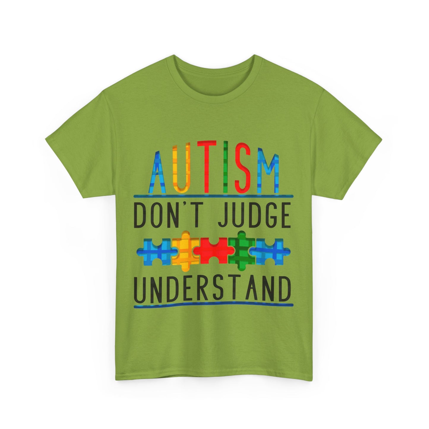 Autism Don't Judge Understand T-shirt Unisex Heavy Cotton