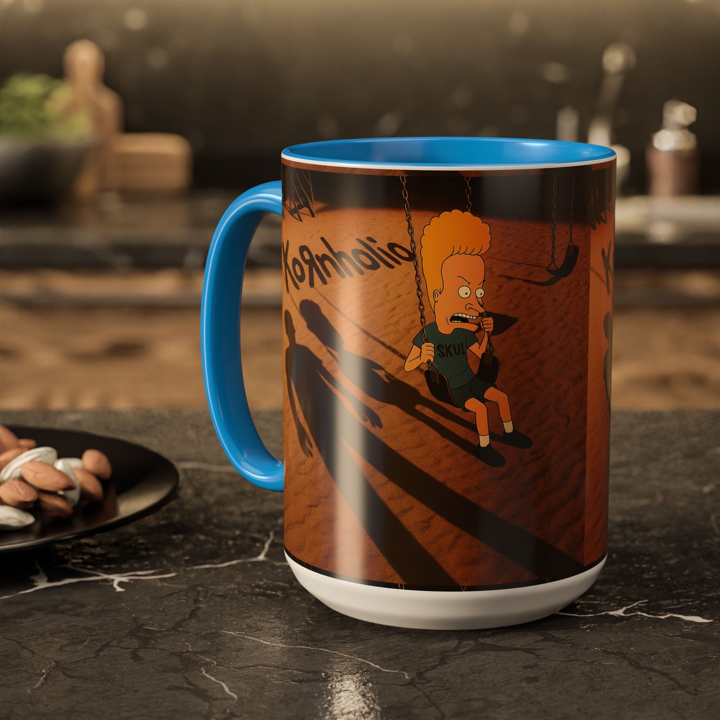 Kornholio 15 oz Coffee Mug Funny Nu Metal Cartoon Cup Multiple Colors
