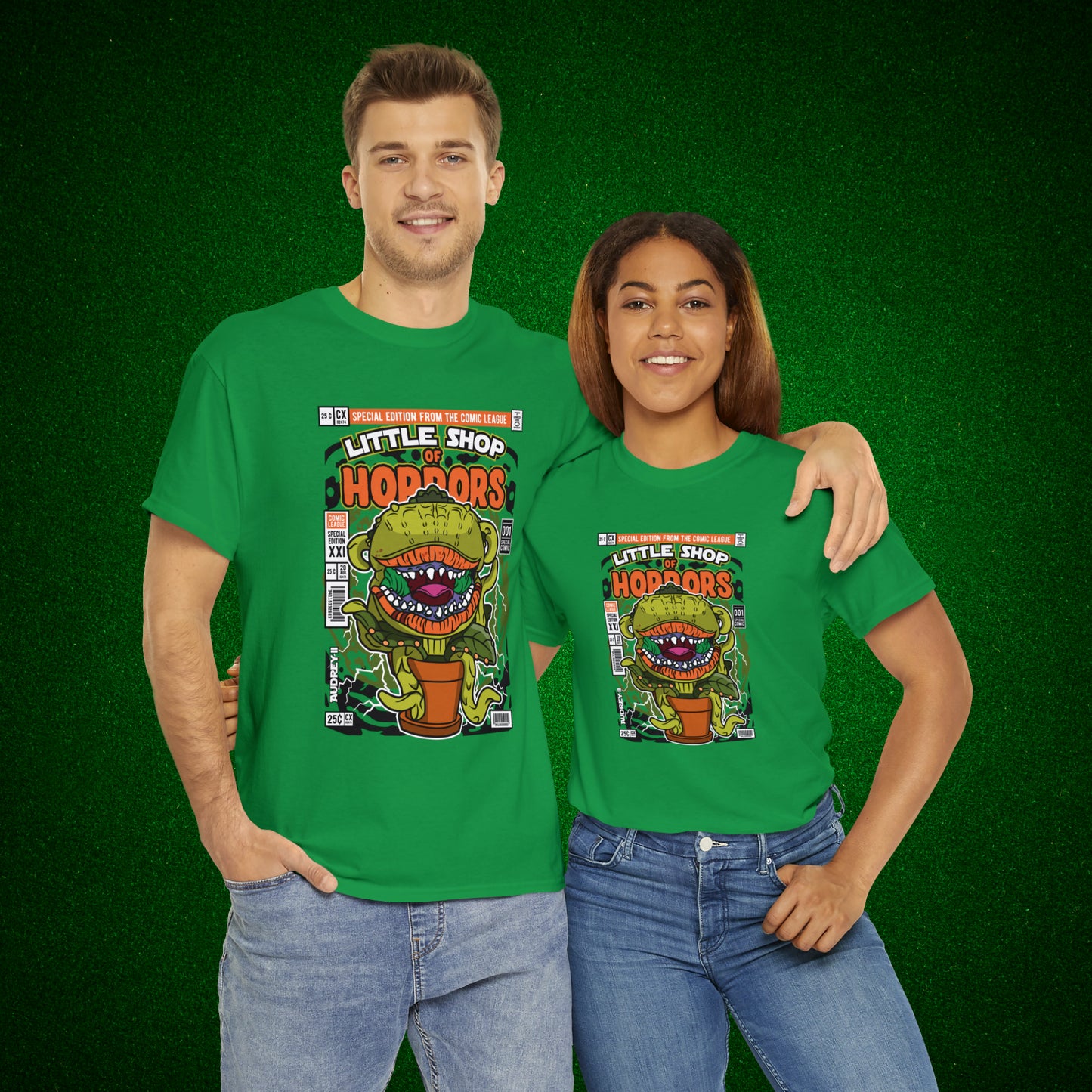 Little Shop of Horrors Audrey Pop Culture Mock Comic Cover heavy cotton T-shirt