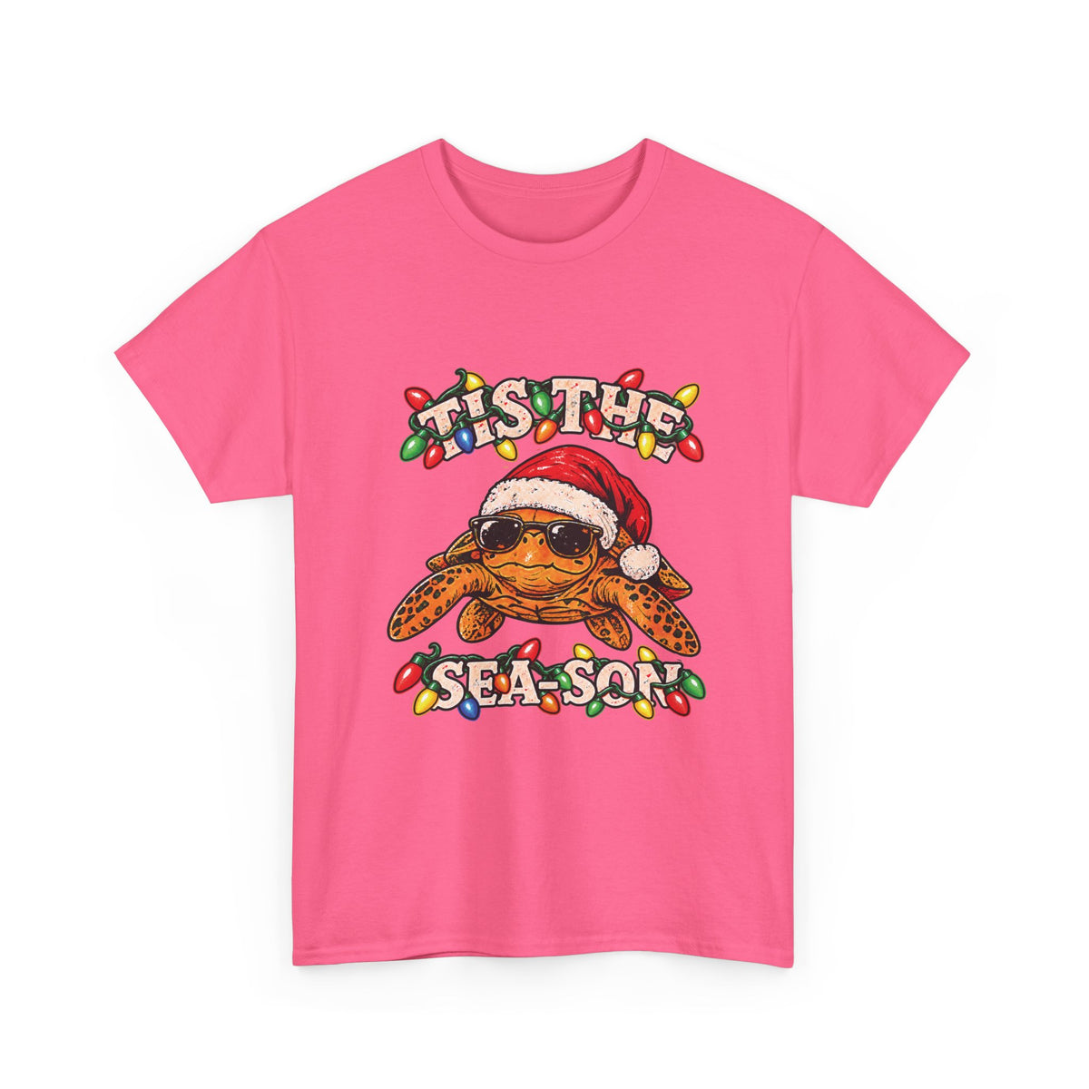 Tis the Sea-Son Christmas Sea Turtle T-Shirt – Coastal Holiday Tee