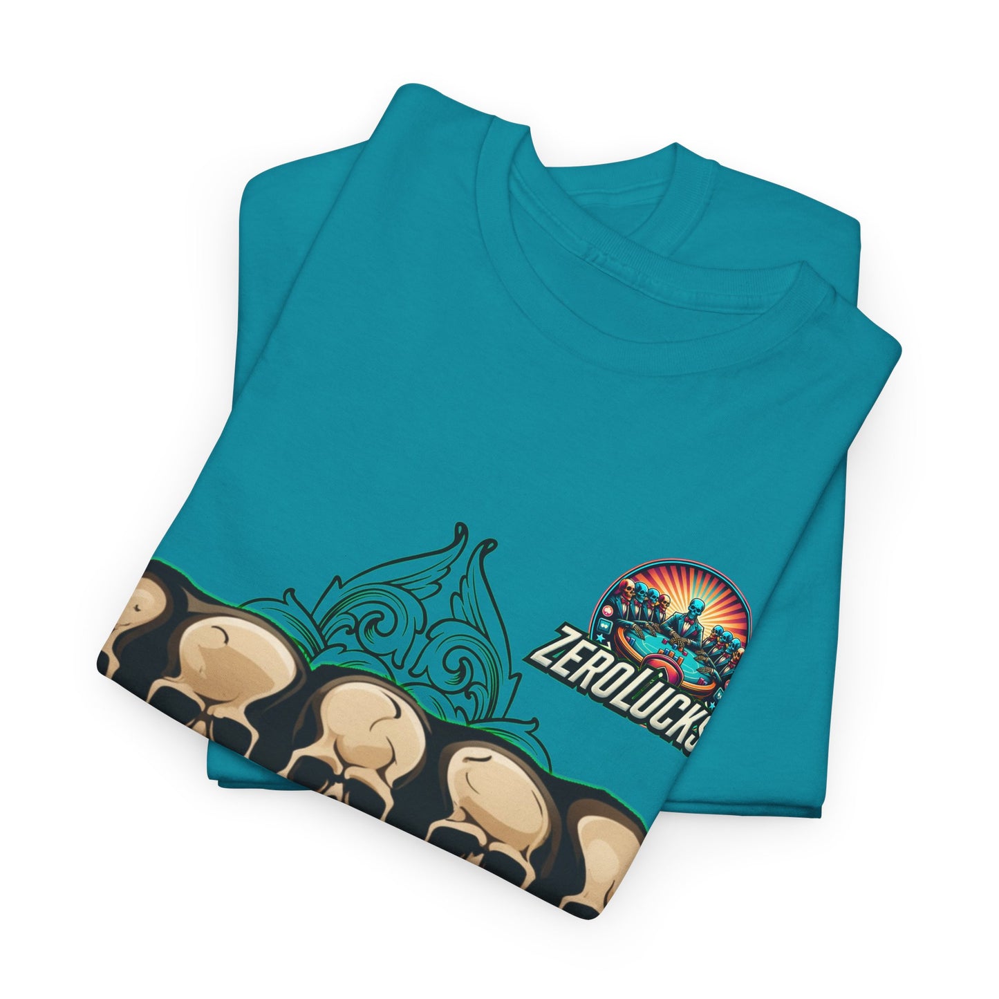 No Lucks Skulls with Spade T-shirt Unisex Heavy Cotton